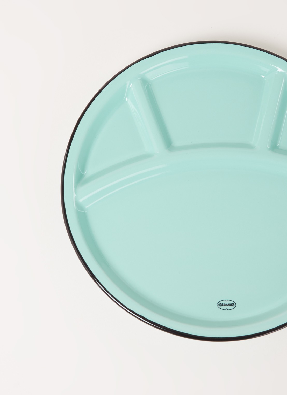 Cabanaz Fonduebord 24,5 cm - detail turquoise