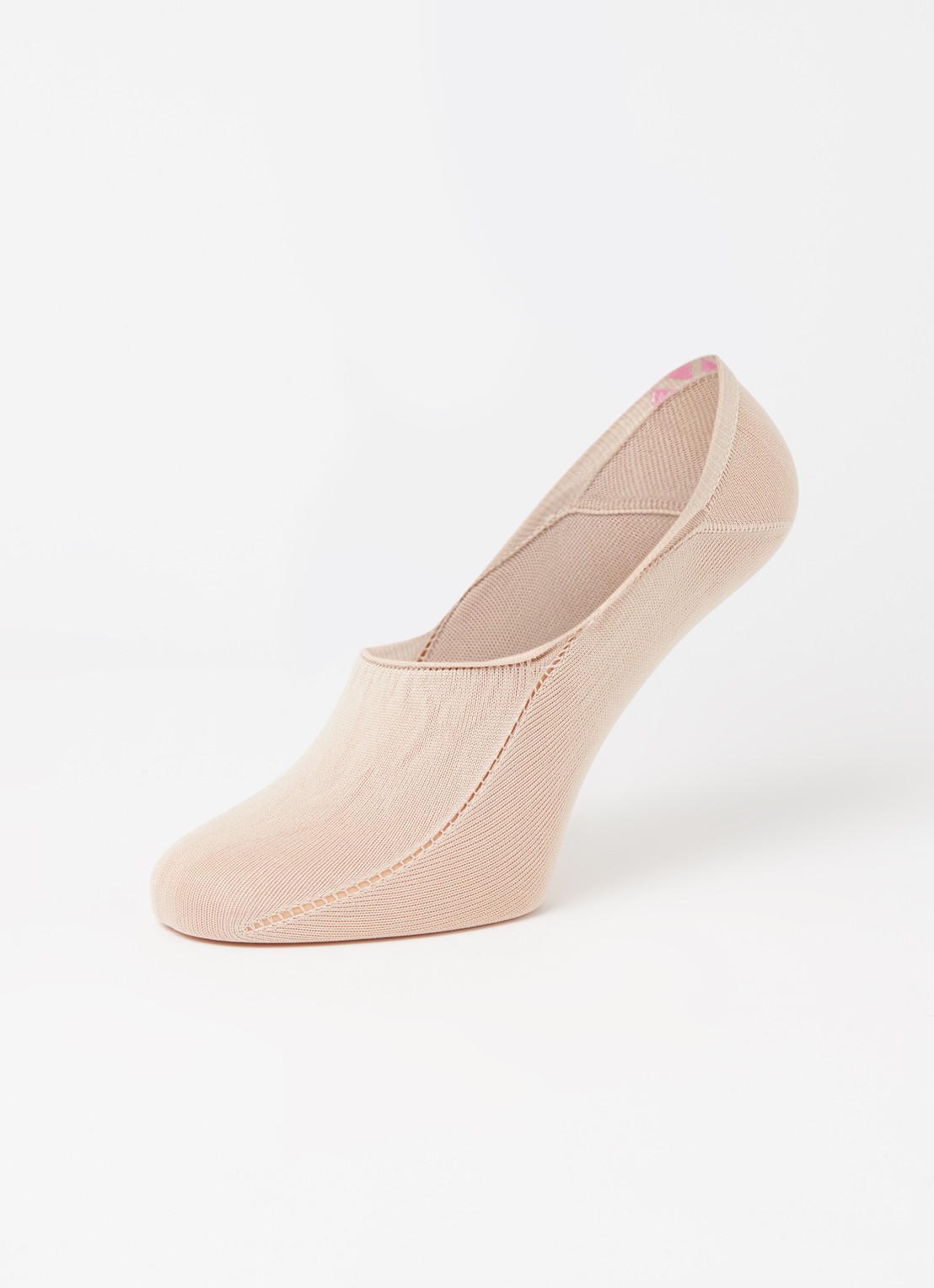 CADA Sneakersokken naadloos in 2-pack - detail creme