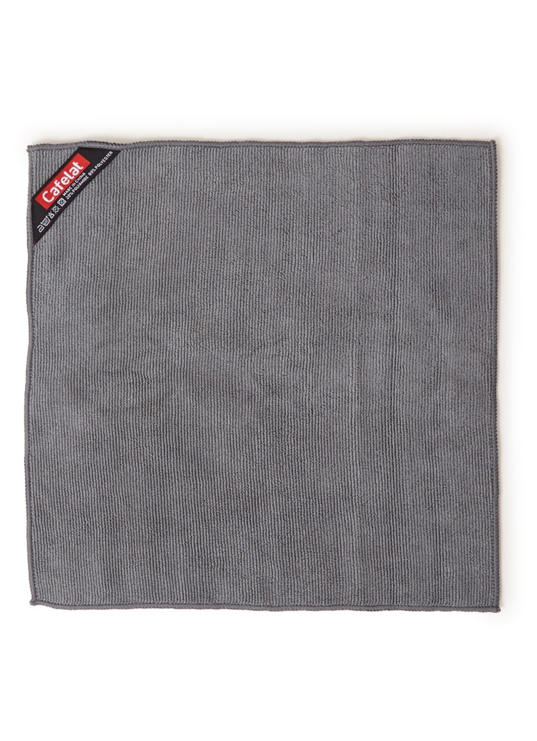 Cafelat Microvezeldoek set van 4 - voorkant grijs