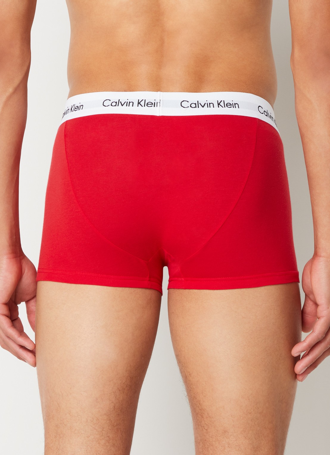 Calvin Klein 3-pack Low rise Trunk 2664 boxershorts - achterkant rood