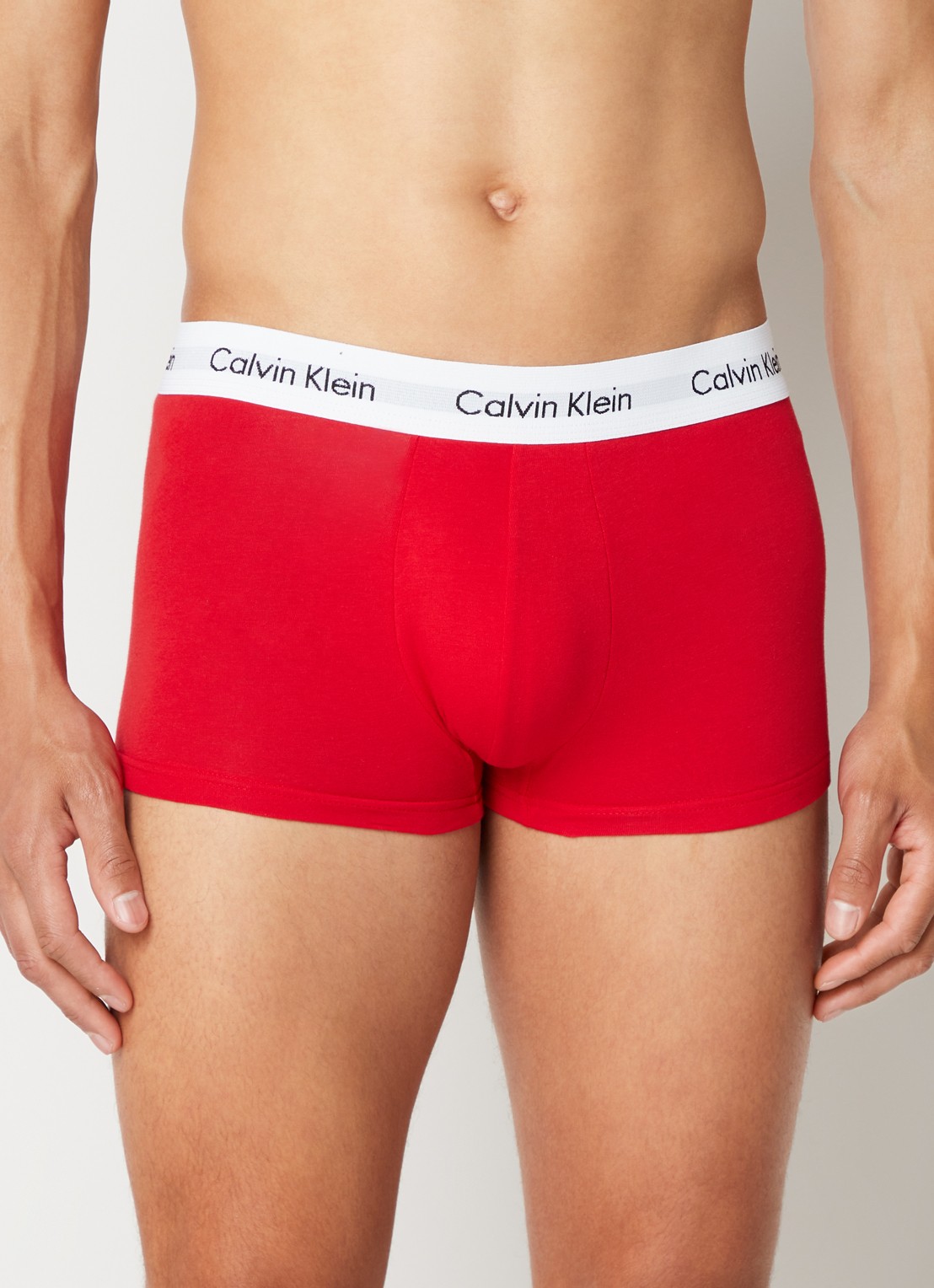 Calvin Klein 3-pack Low rise Trunk 2664 boxershorts - voorkant 2 rood