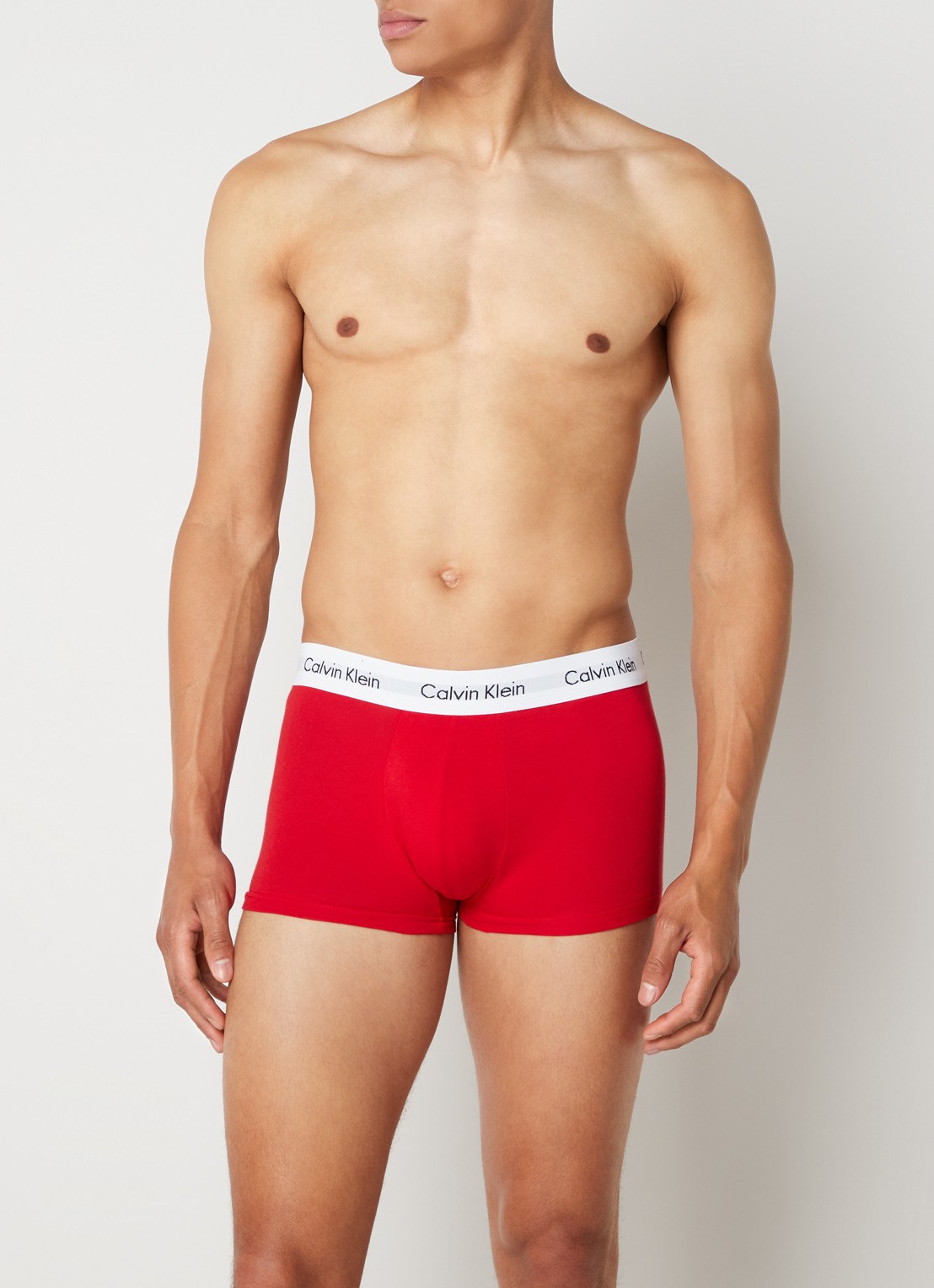 Calvin Klein 3-pack Low rise Trunk 2664 boxershorts - voorkant 3 rood