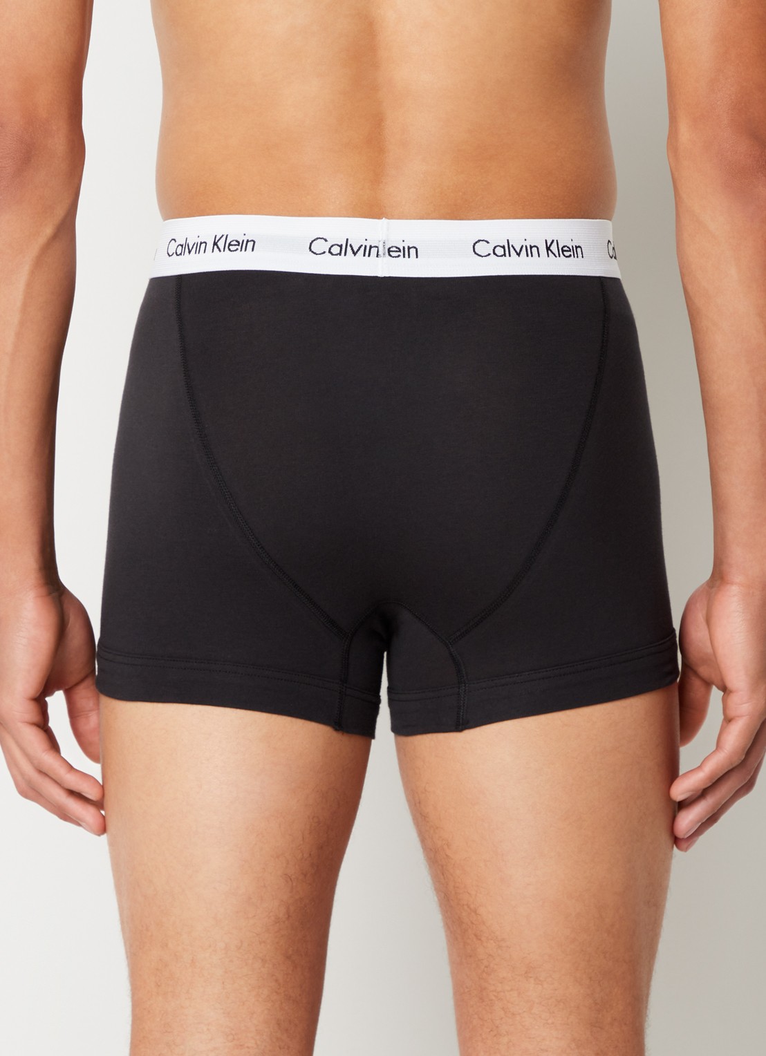 Calvin Klein 3-pack Trunk 2662 boxershorts - achterkant zwart