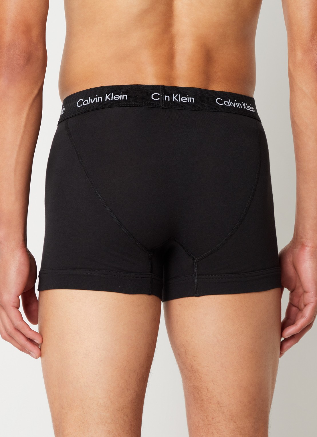 Calvin Klein 3-pack Trunk 2662 boxershorts - achterkant zwart