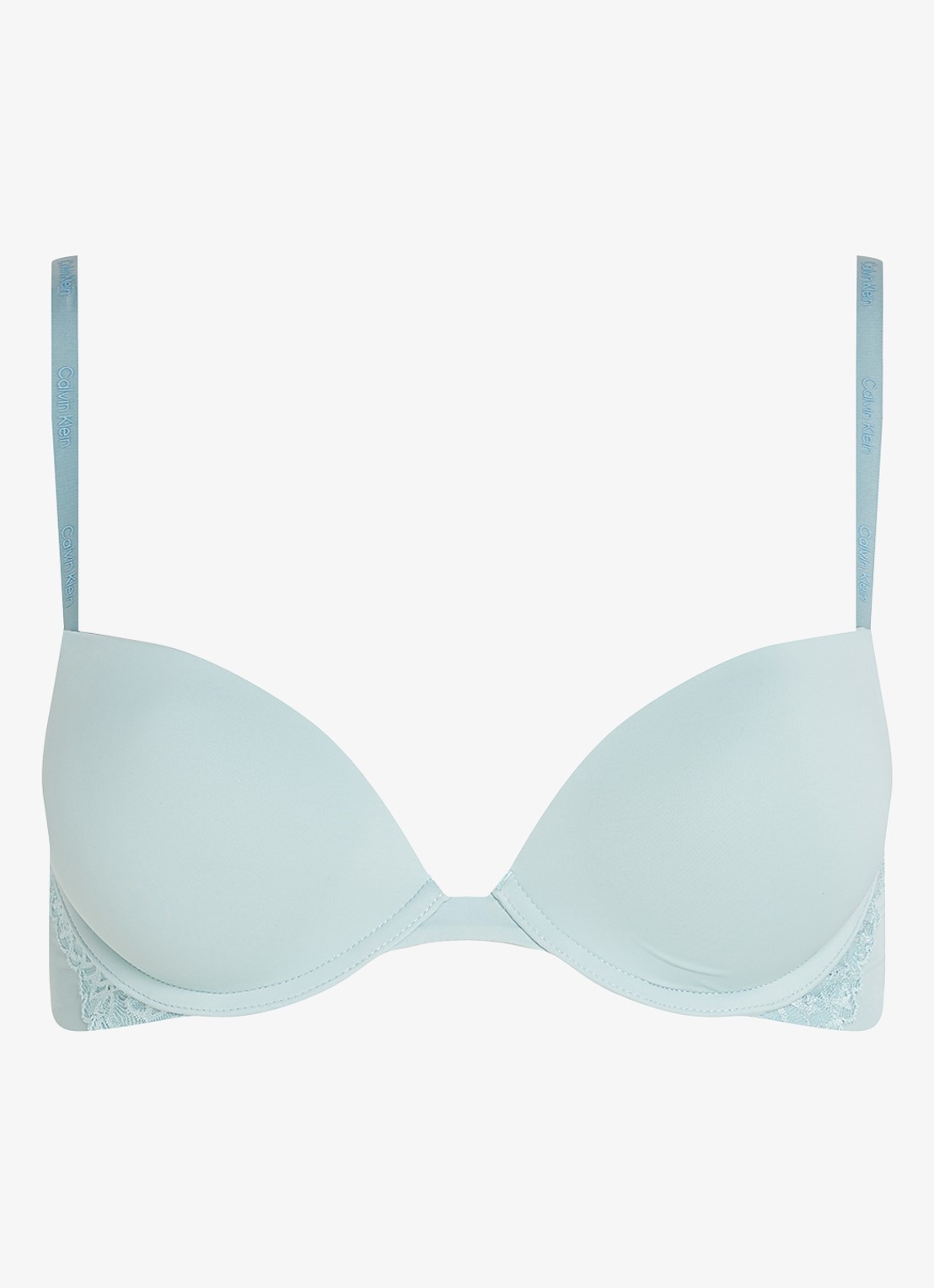 Calvin Klein Attraction plunge push-up bh - voorkant 4 lichtblauw