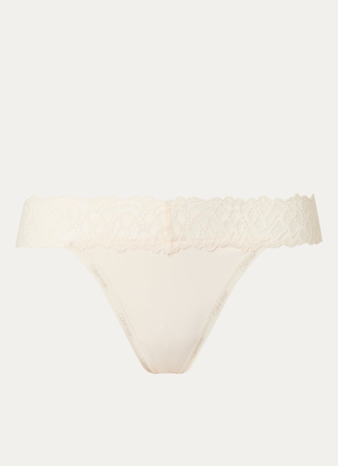 Calvin Klein Attraction slip met details van kant - voorkant 2 ivoor