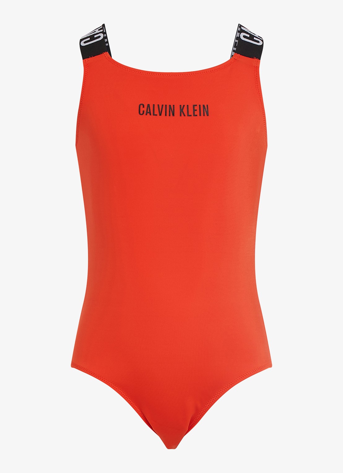 Calvin Klein Badpak met logoprint - voorkant 2 roze