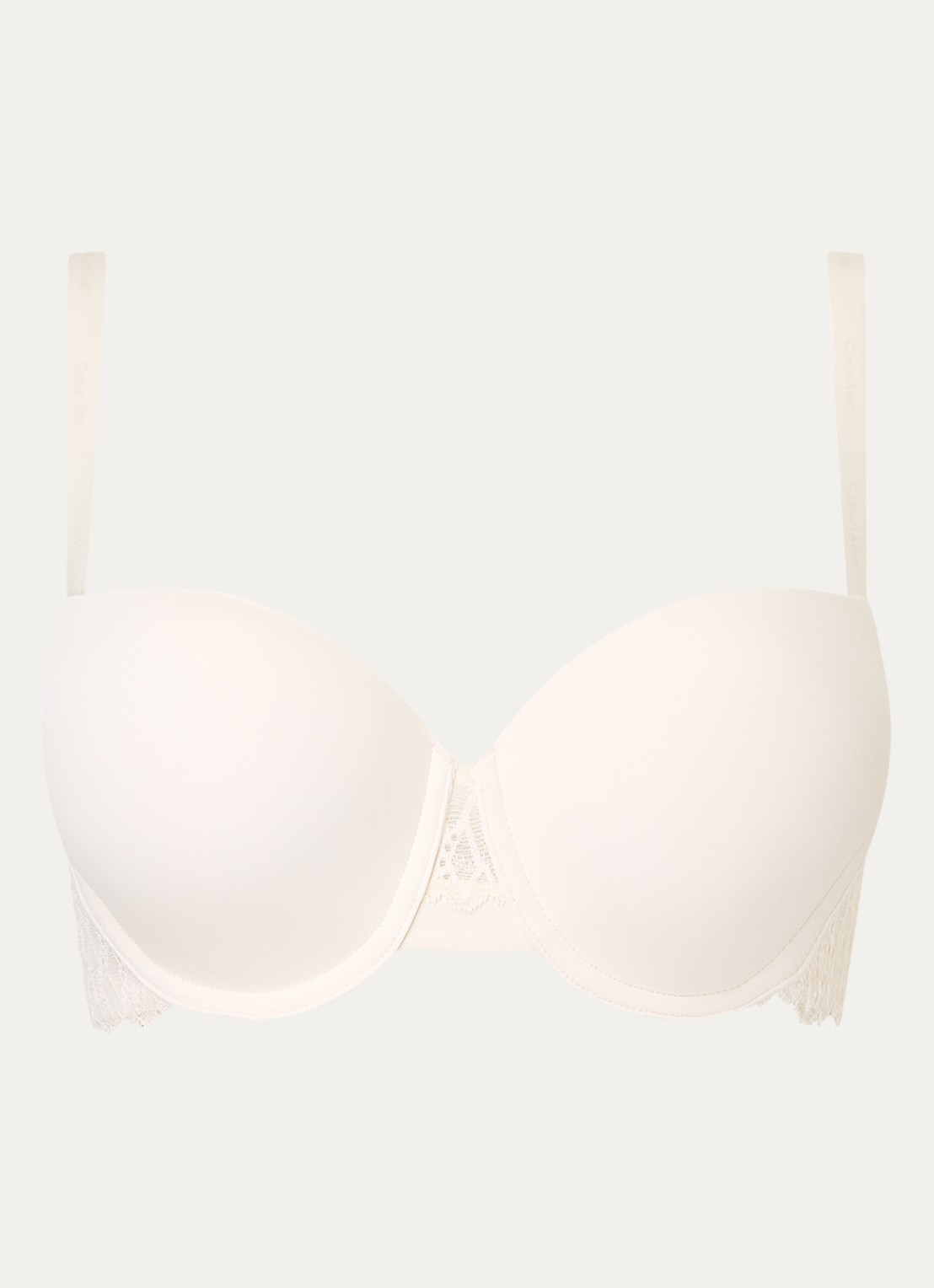 Calvin Klein Balconette BH met details van kant - voorkant 2 creme