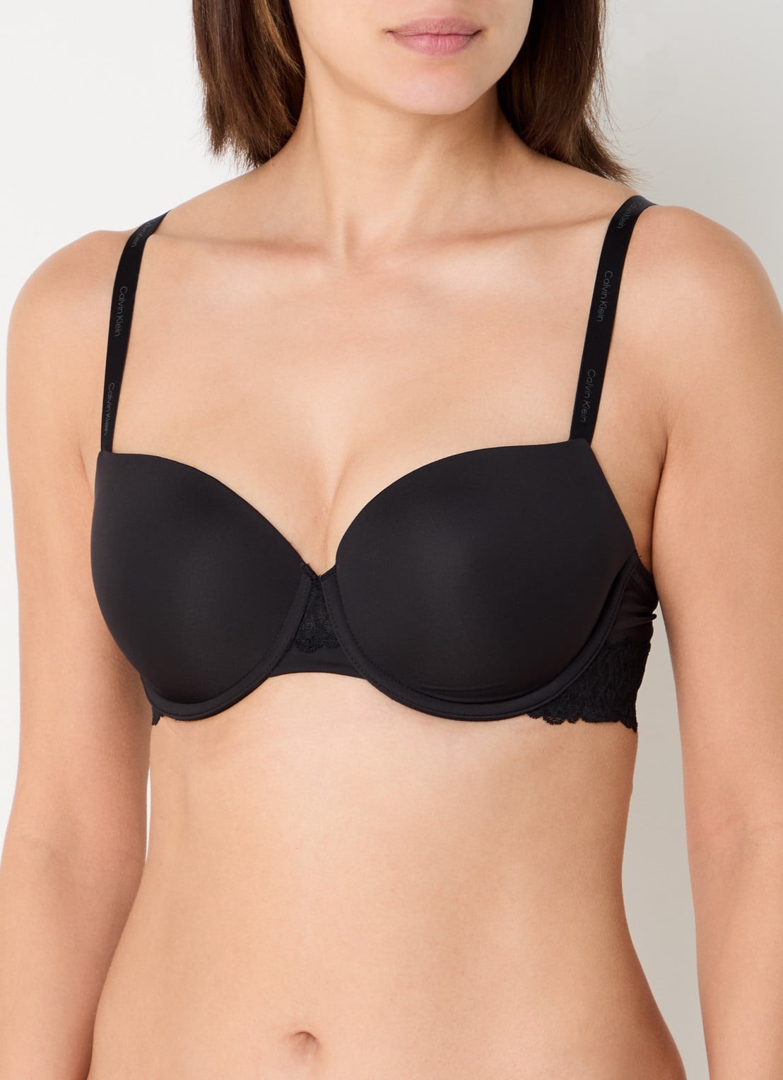 Calvin Klein Balconette BH met details van kant - detail 3 zwart