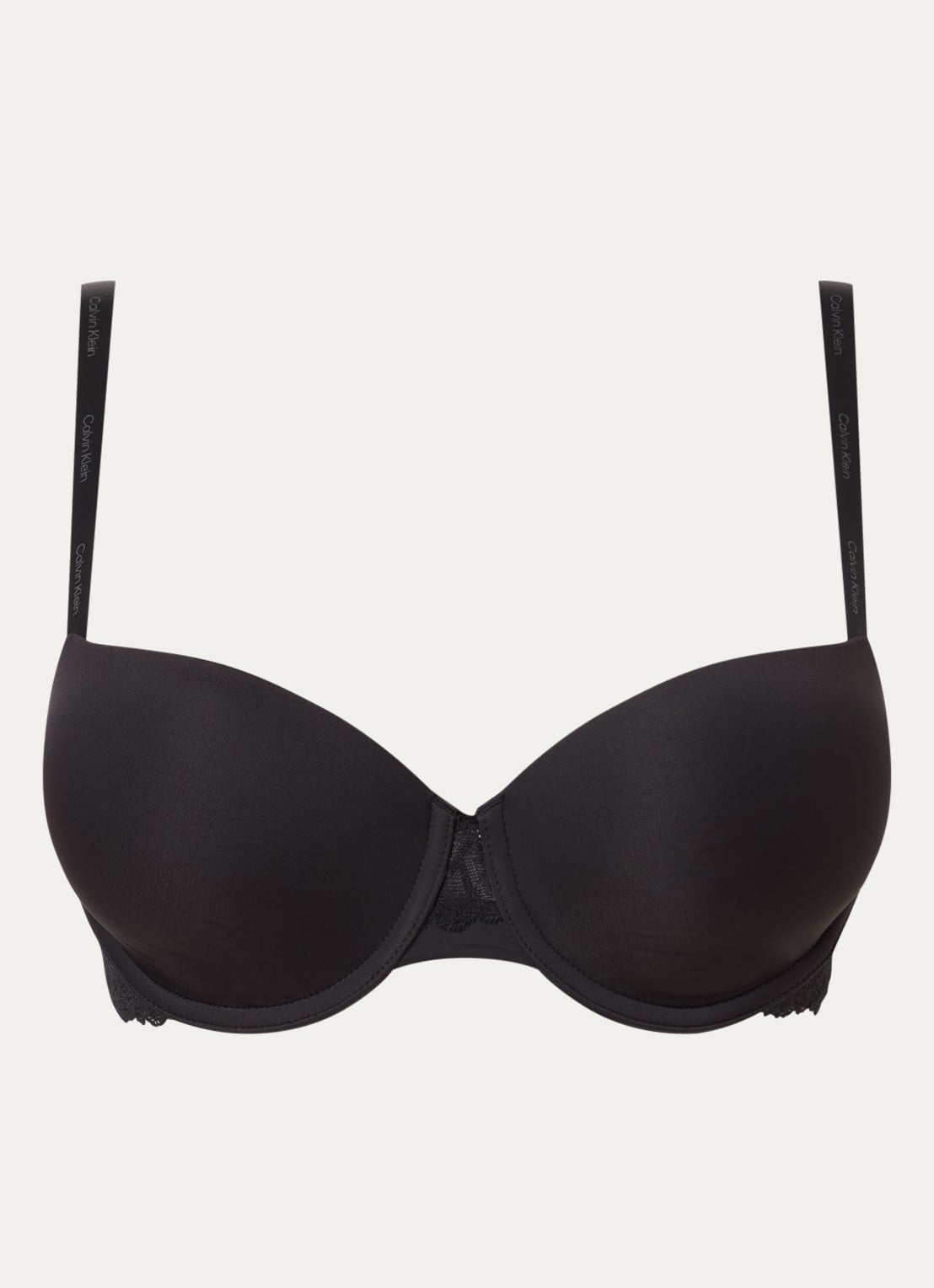 Calvin Klein Balconette BH met details van kant - voorkant 11 zwart