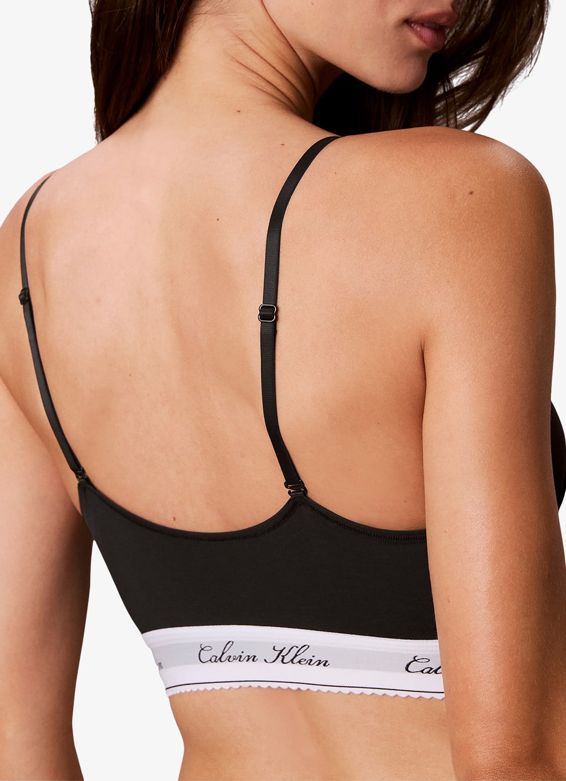 Calvin Klein Beugel bh met logoband - achterkant 4 zwart