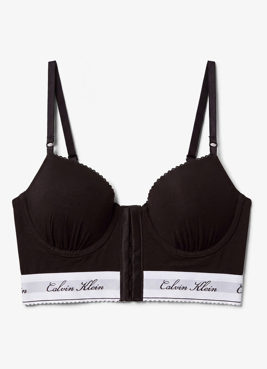 Calvin Klein Beugel bh met logoband - voorkant 5 zwart