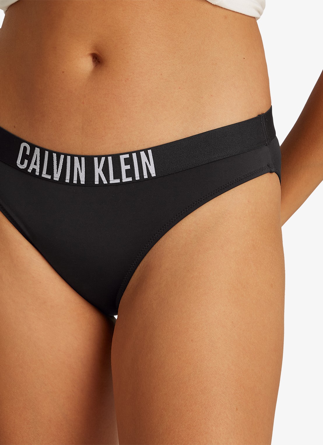 Calvin Klein Bikini slip met logoband - detail 2 zwart