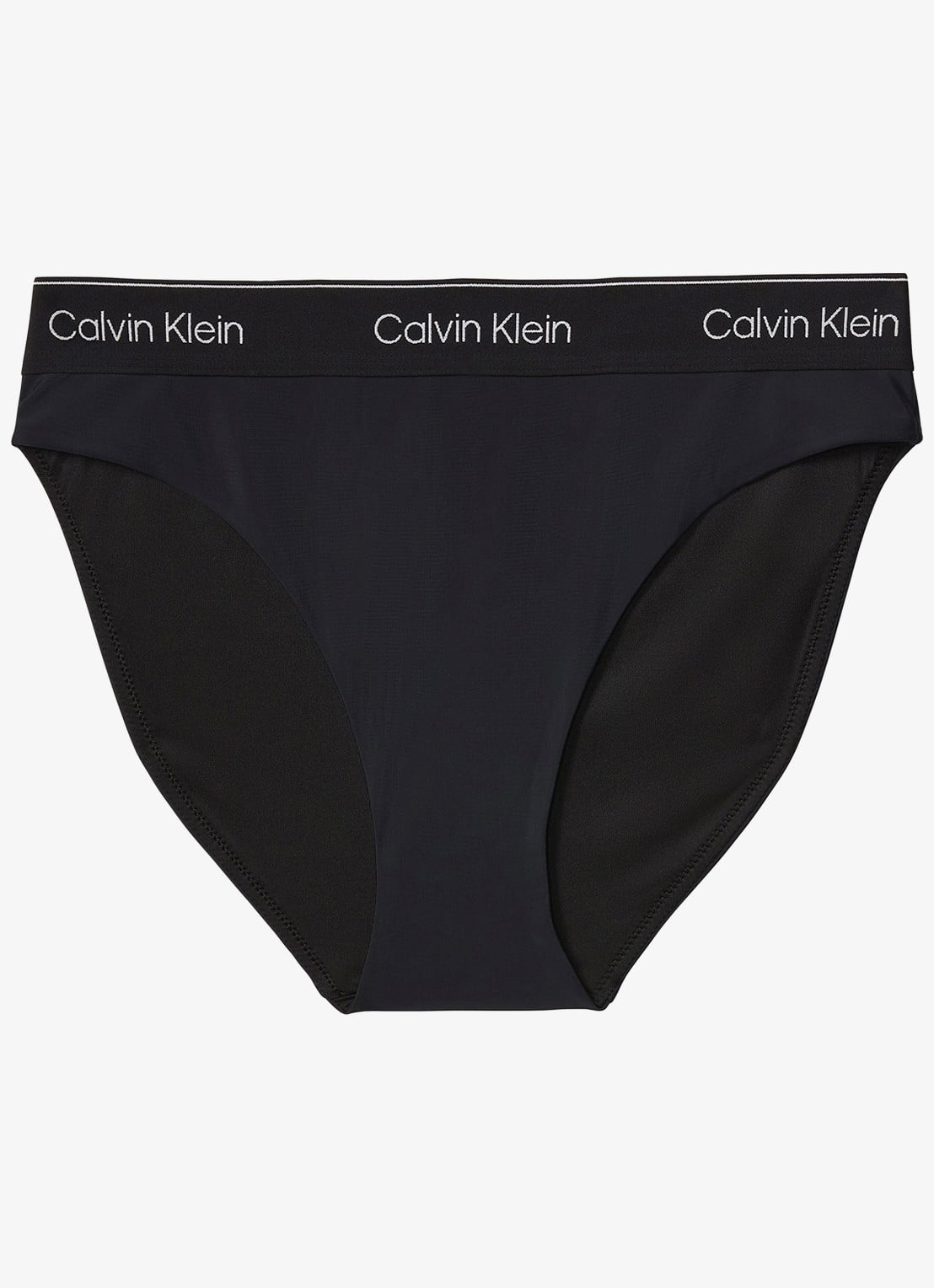 Calvin Klein Bikinislip met logoband - voorkant zwart