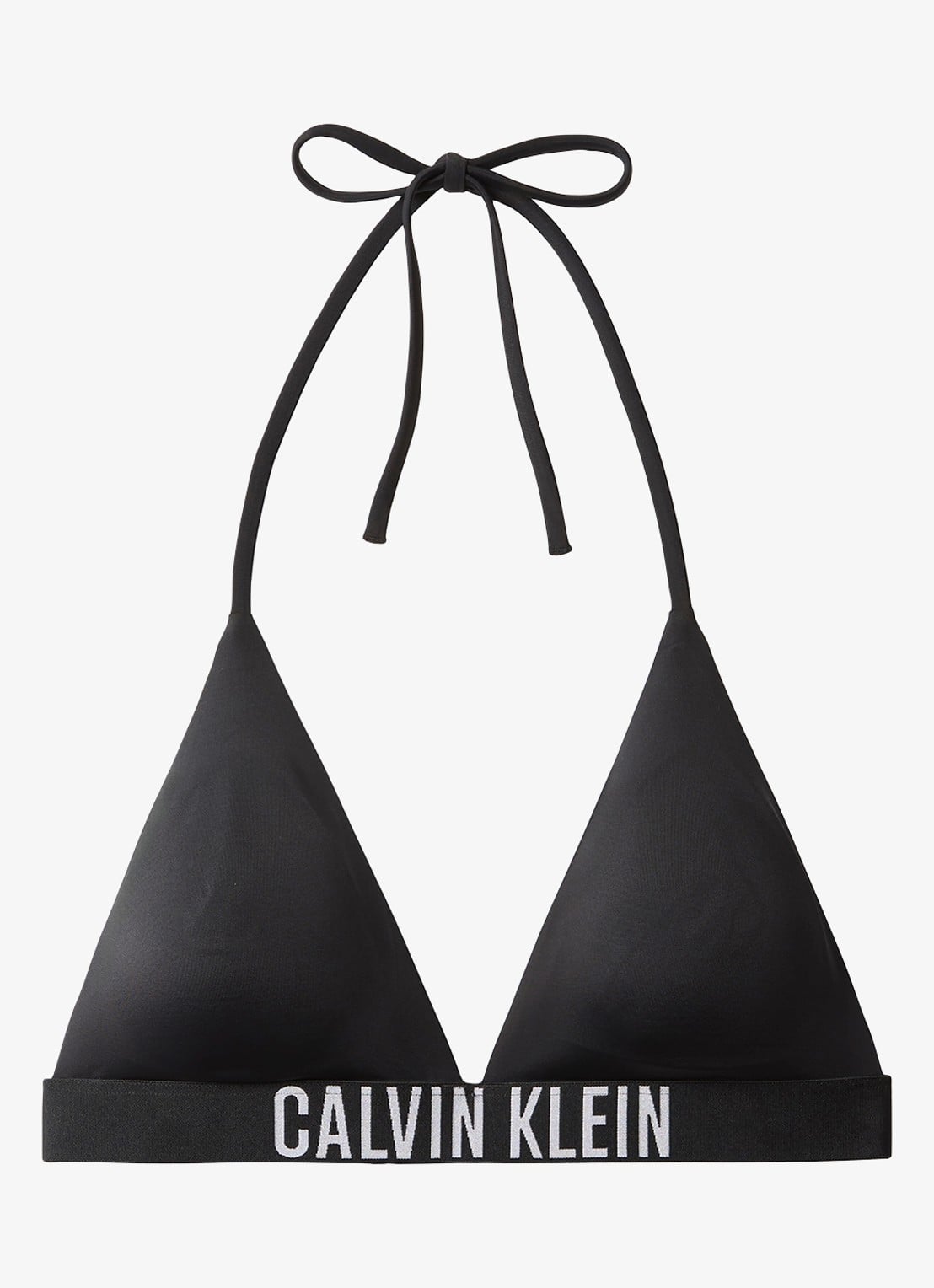 Calvin Klein Bikinitop met logoband - voorkant 5 zwart
