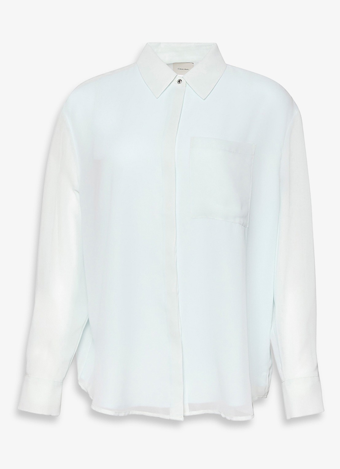 Calvin Klein Blouse met borstzak - voorkant wit