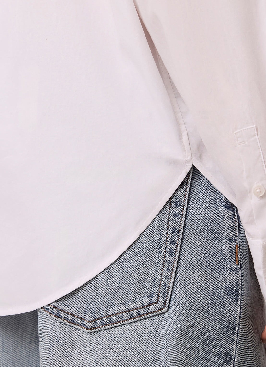 Calvin Klein Blouse met borstzak - detail 4 wit