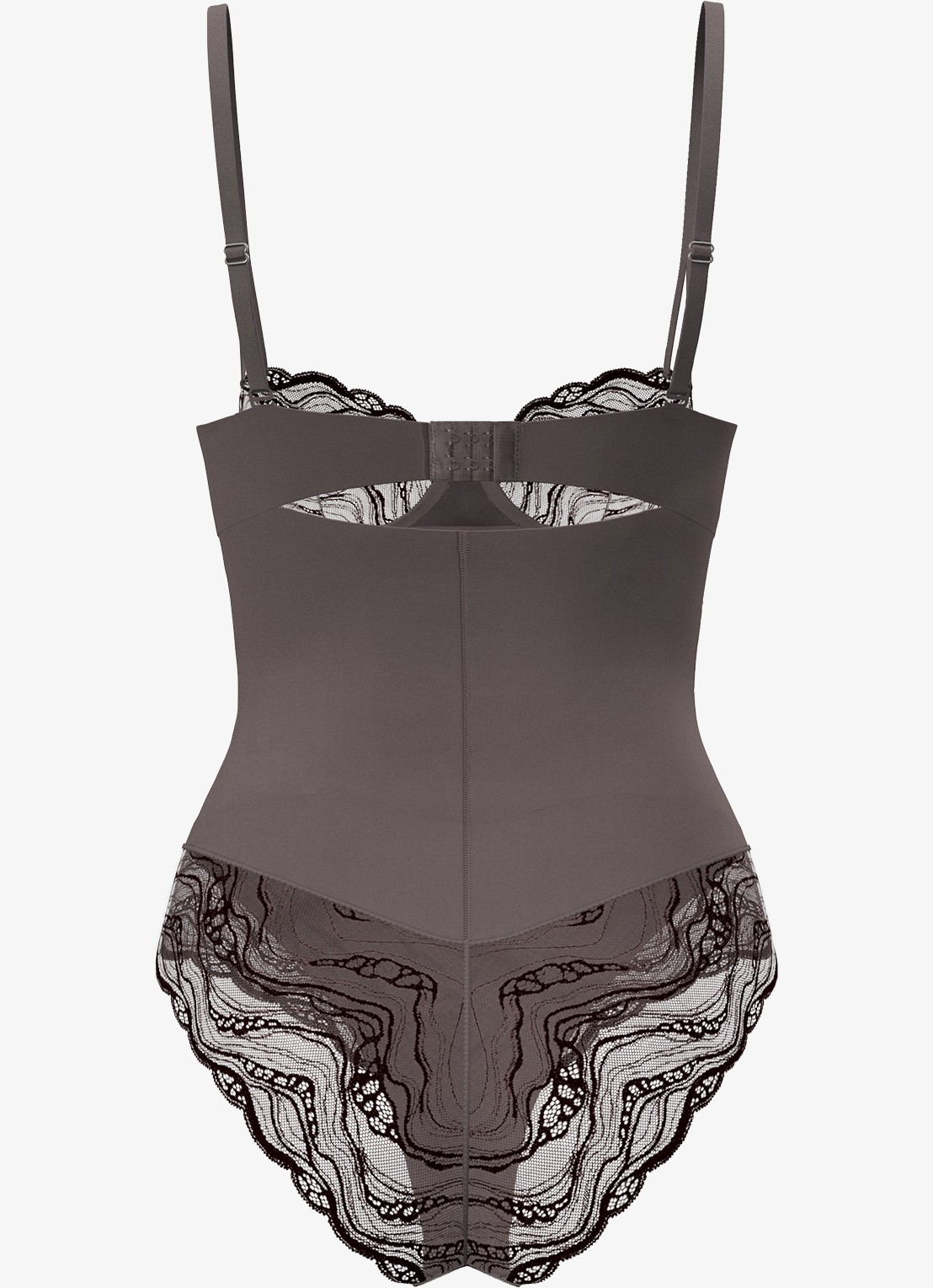 Calvin Klein Bodysuit van kant - achterkant bruin