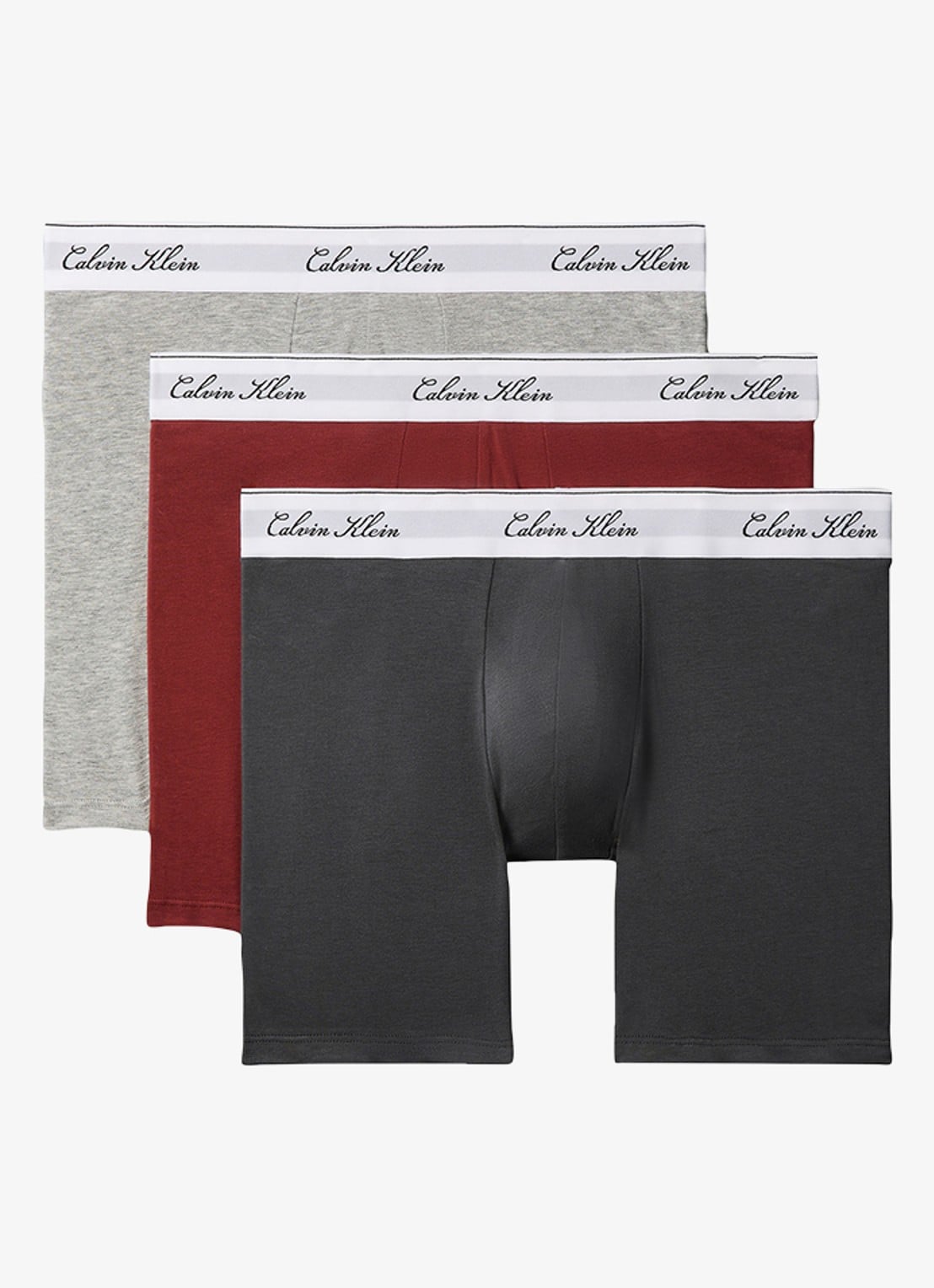 Calvin Klein Boxershort met logoband in 3-pack - voorkant 5 grijs