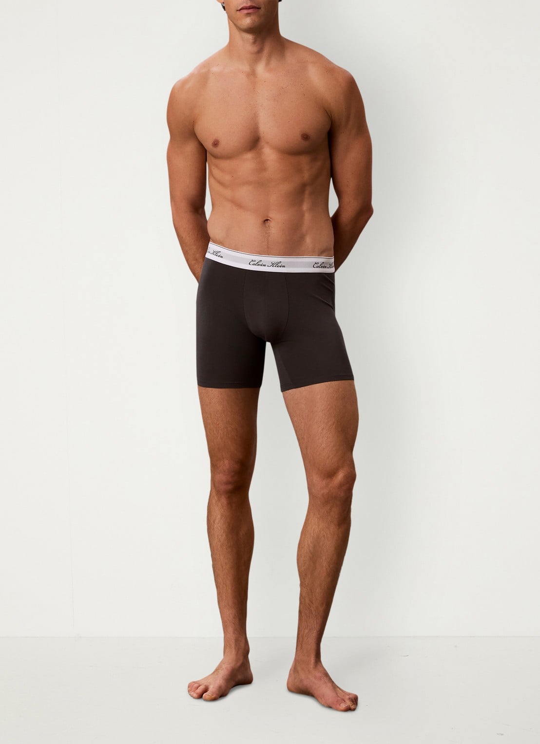 Calvin Klein Boxershort met logoband in 3-pack - voorkant 6 grijs