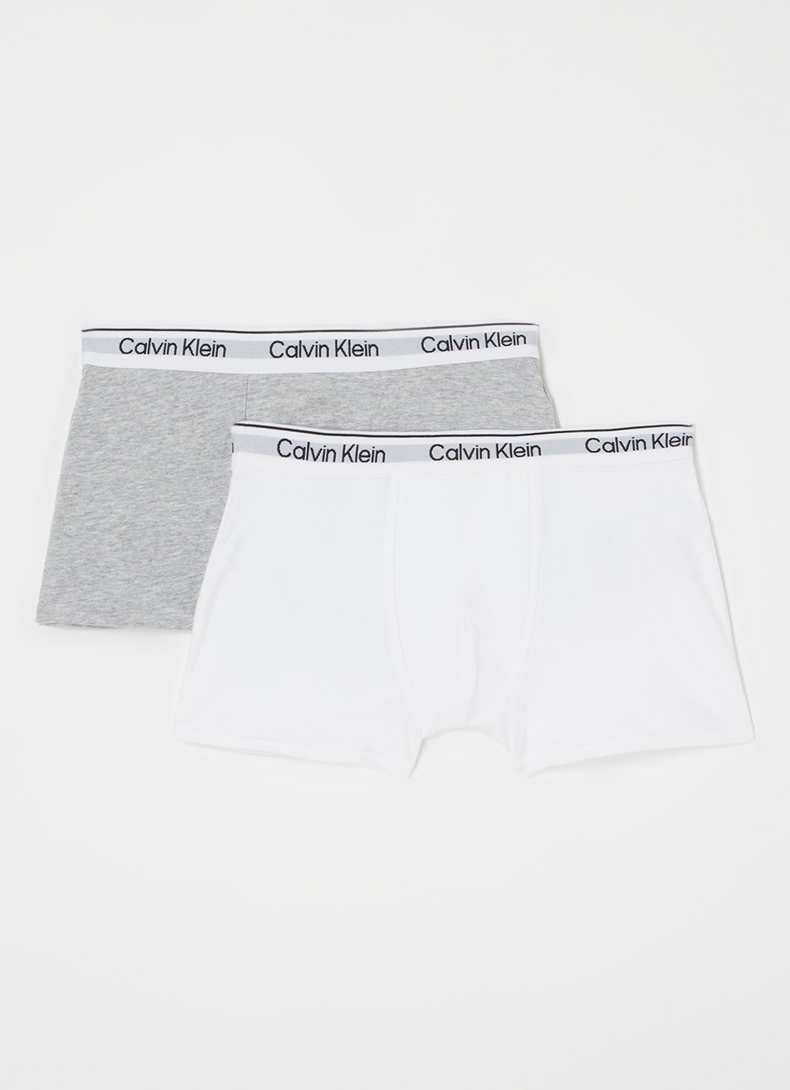 Calvin Klein Boxershorts met logoband in 2-pack - voorkant wit