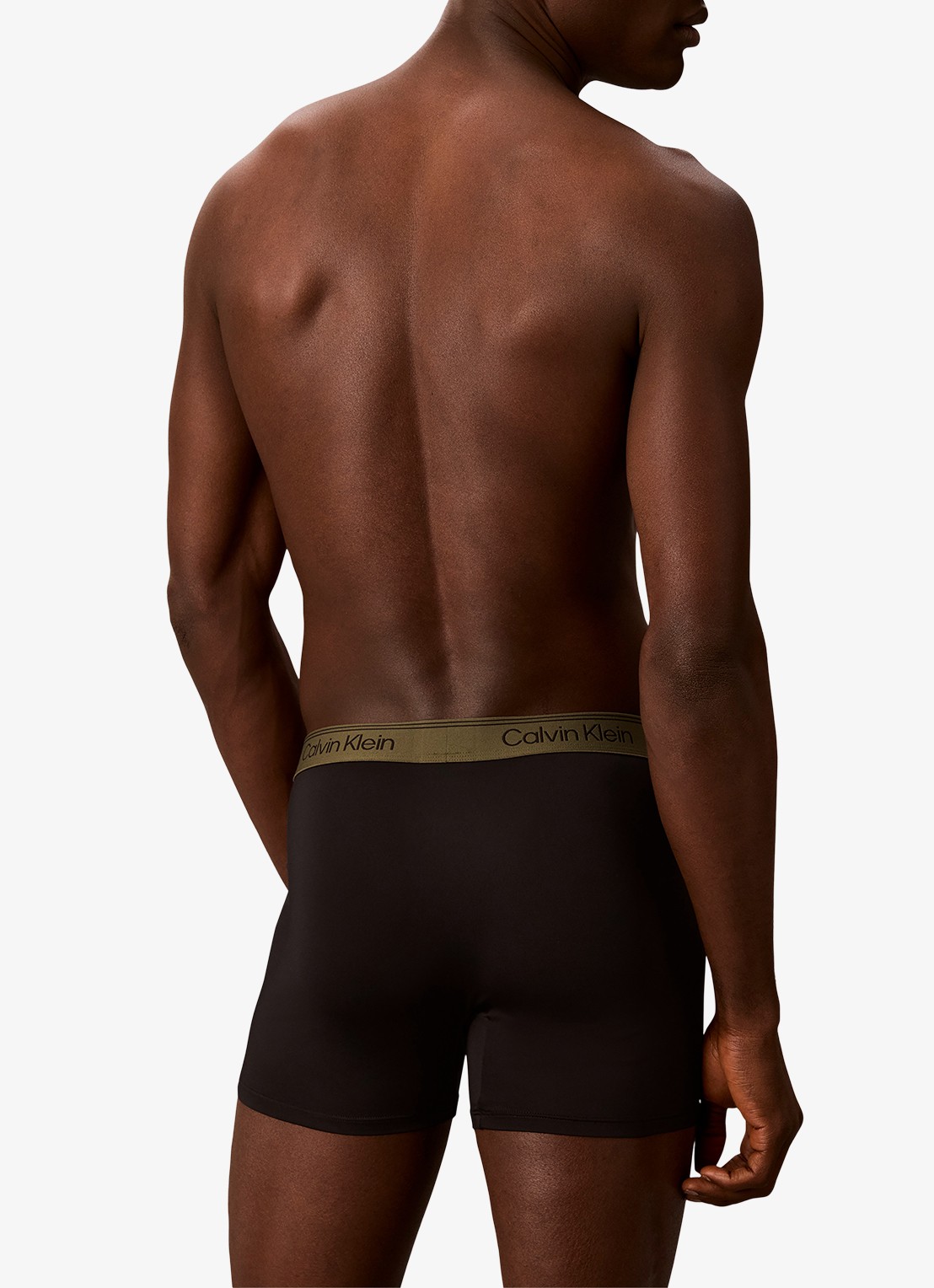 Calvin Klein Boxershorts met logoband in 3-pack - achterkant 6 bruin