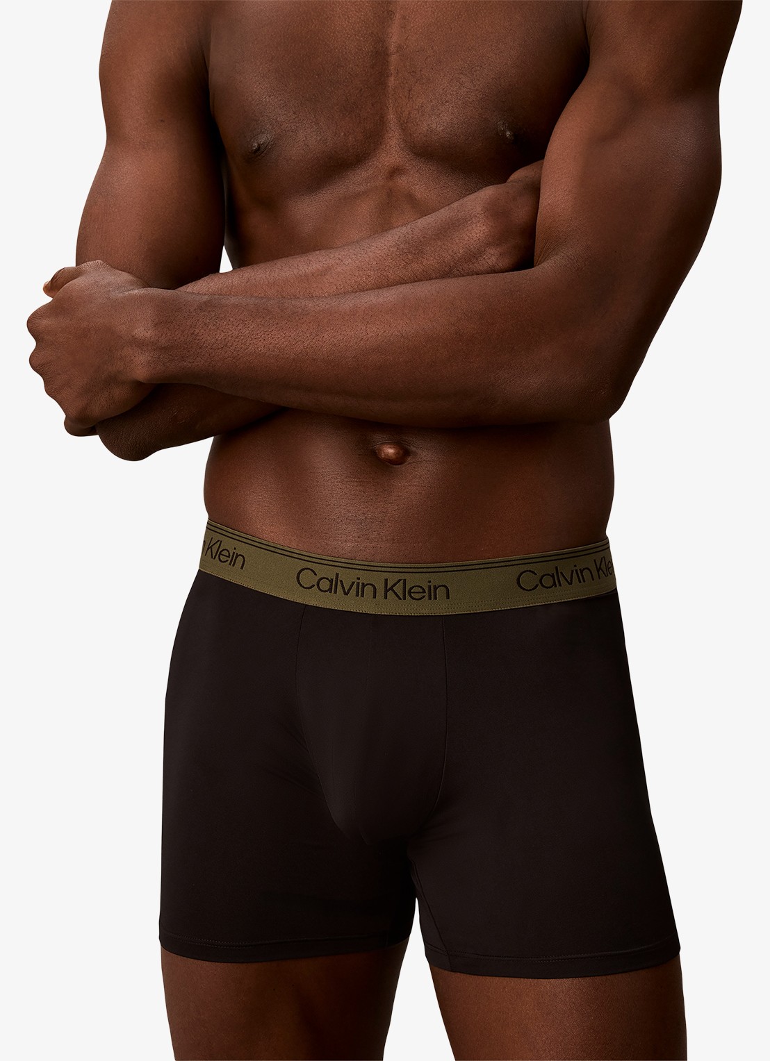 Calvin Klein Boxershorts met logoband in 3-pack - detail 4 bruin