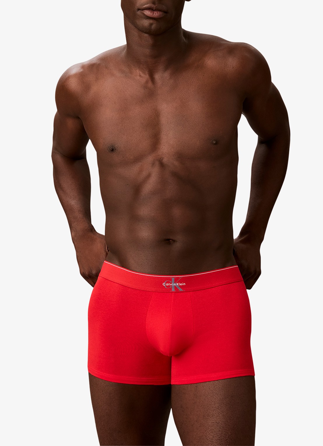 Calvin Klein Boxershorts met logoband in 3-pack - detail rood