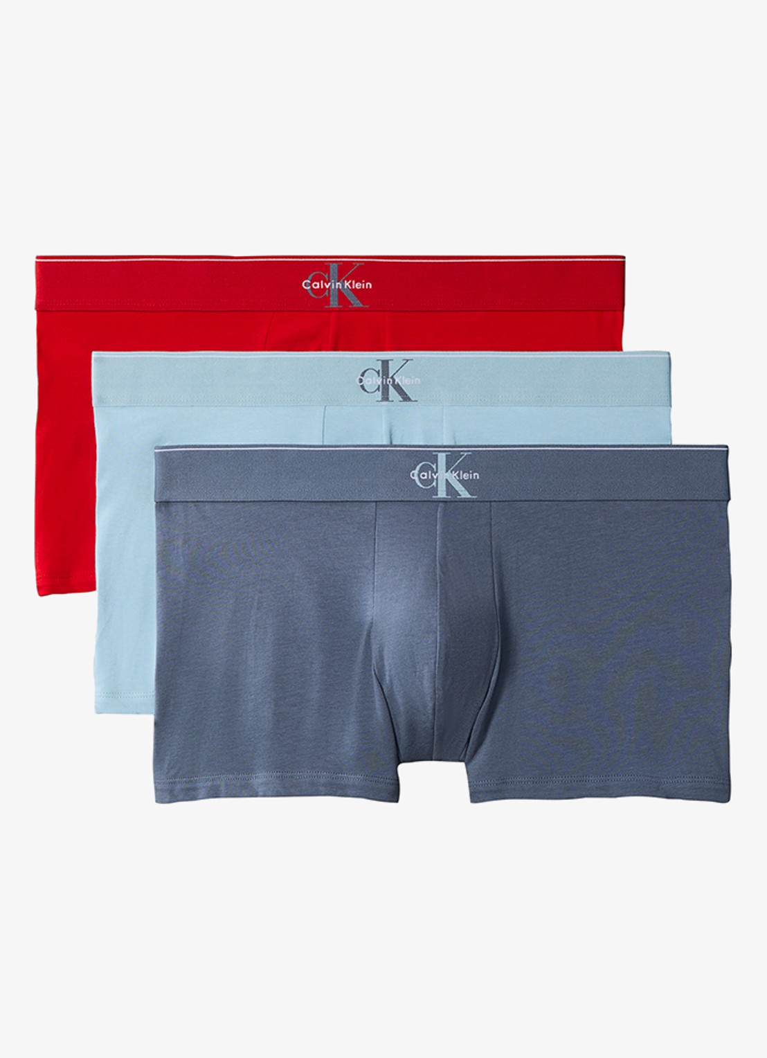 Calvin Klein Boxershorts met logoband in 3-pack - voorkant 4 rood