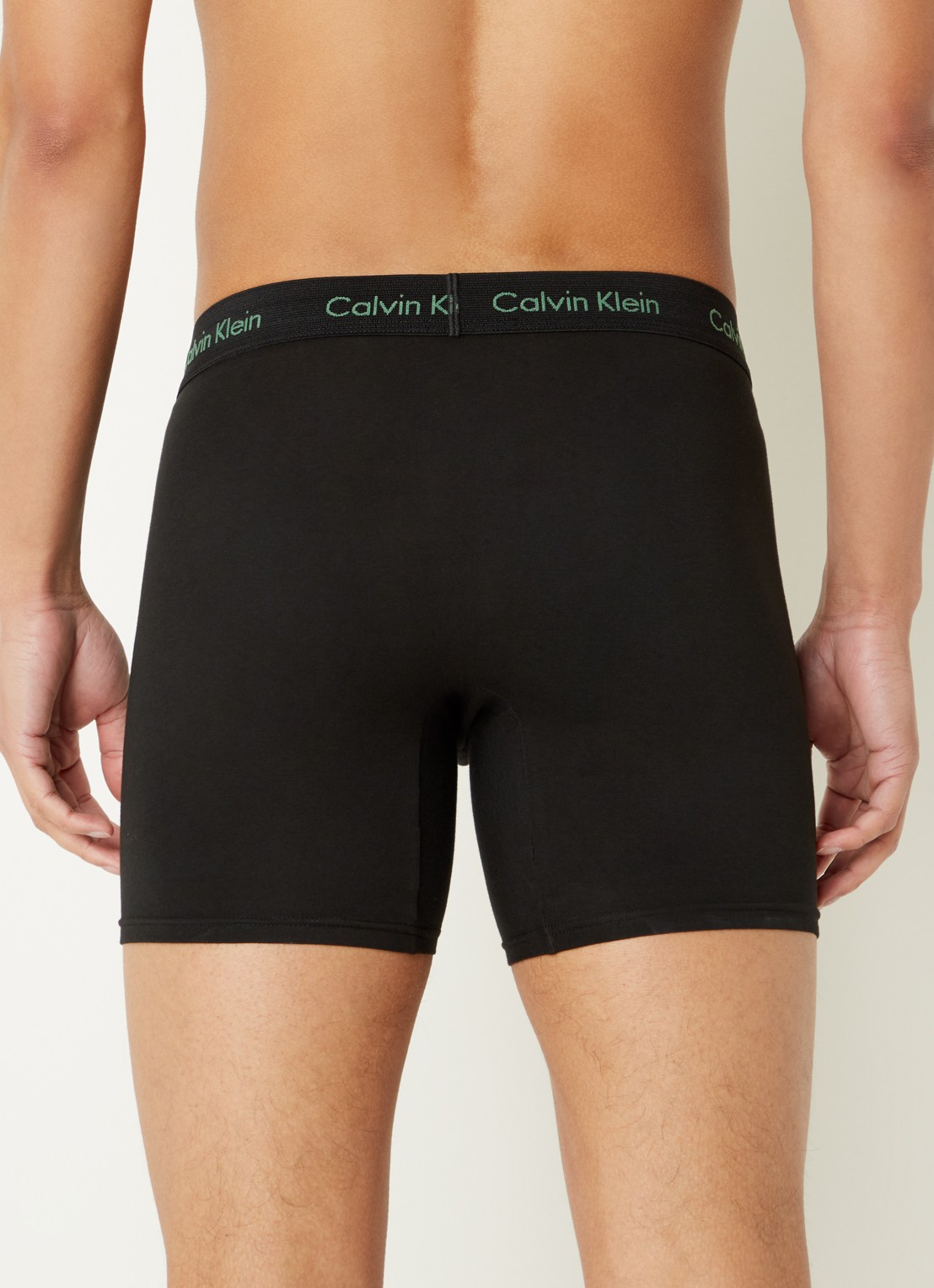 Calvin Klein Boxershorts met logoband in 3-pack - achterkant zwart