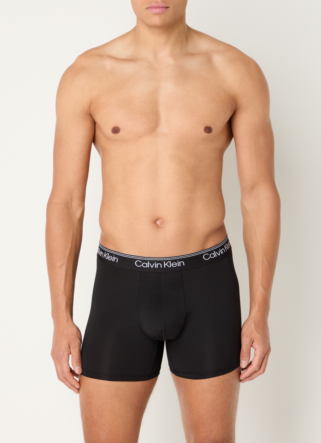 Calvin Klein Boxershorts met logoband in 3-pack - voorkant 3 diepzwart