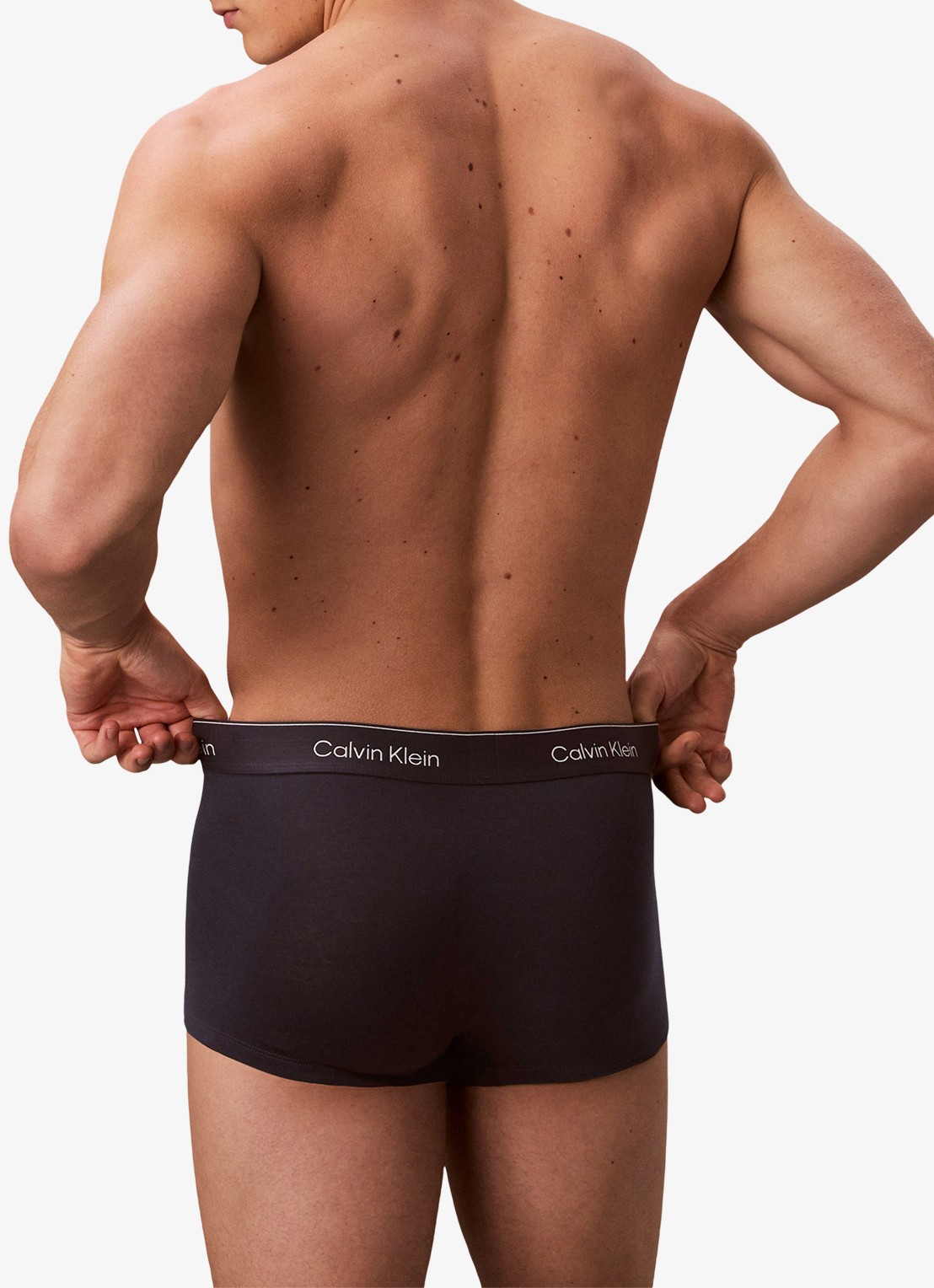 Calvin Klein Boxershorts met logoband in 3-pack - achterkant 5 grijs