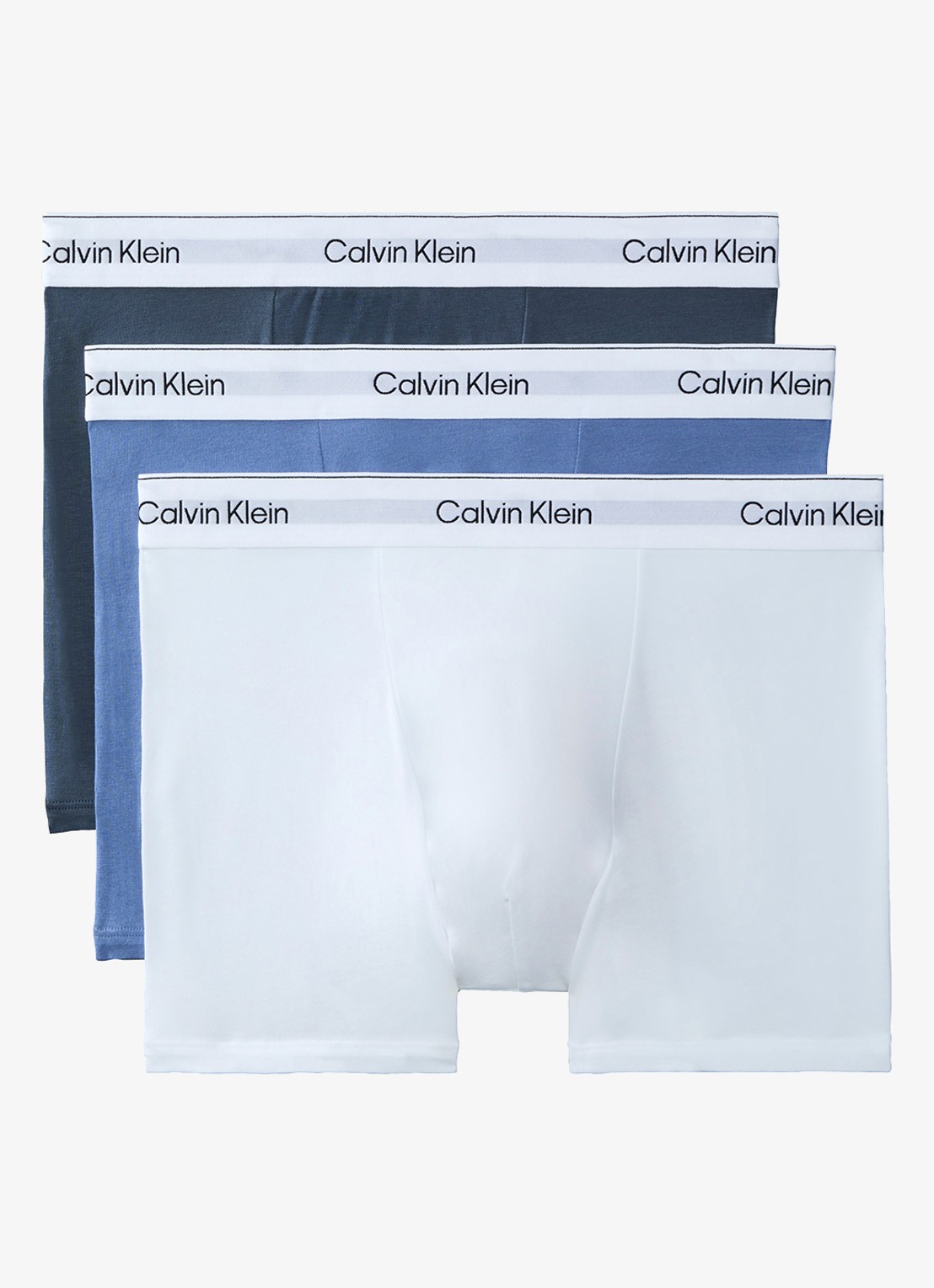 Calvin Klein Boxershorts met logoband in 3-pack - voorkant 3 wit