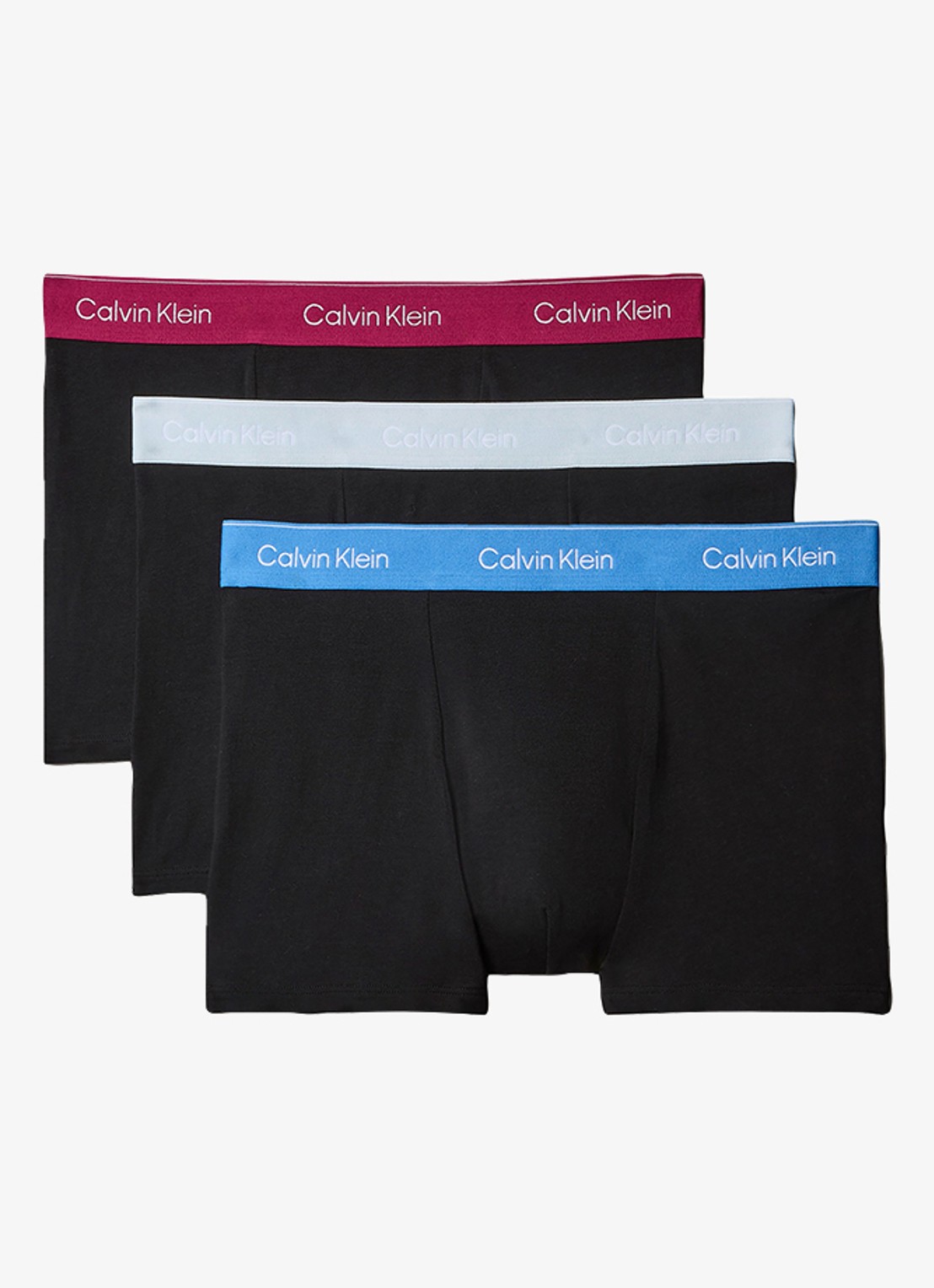 Calvin Klein Boxershorts met logoband in 3-pack - voorkant 5 blauw