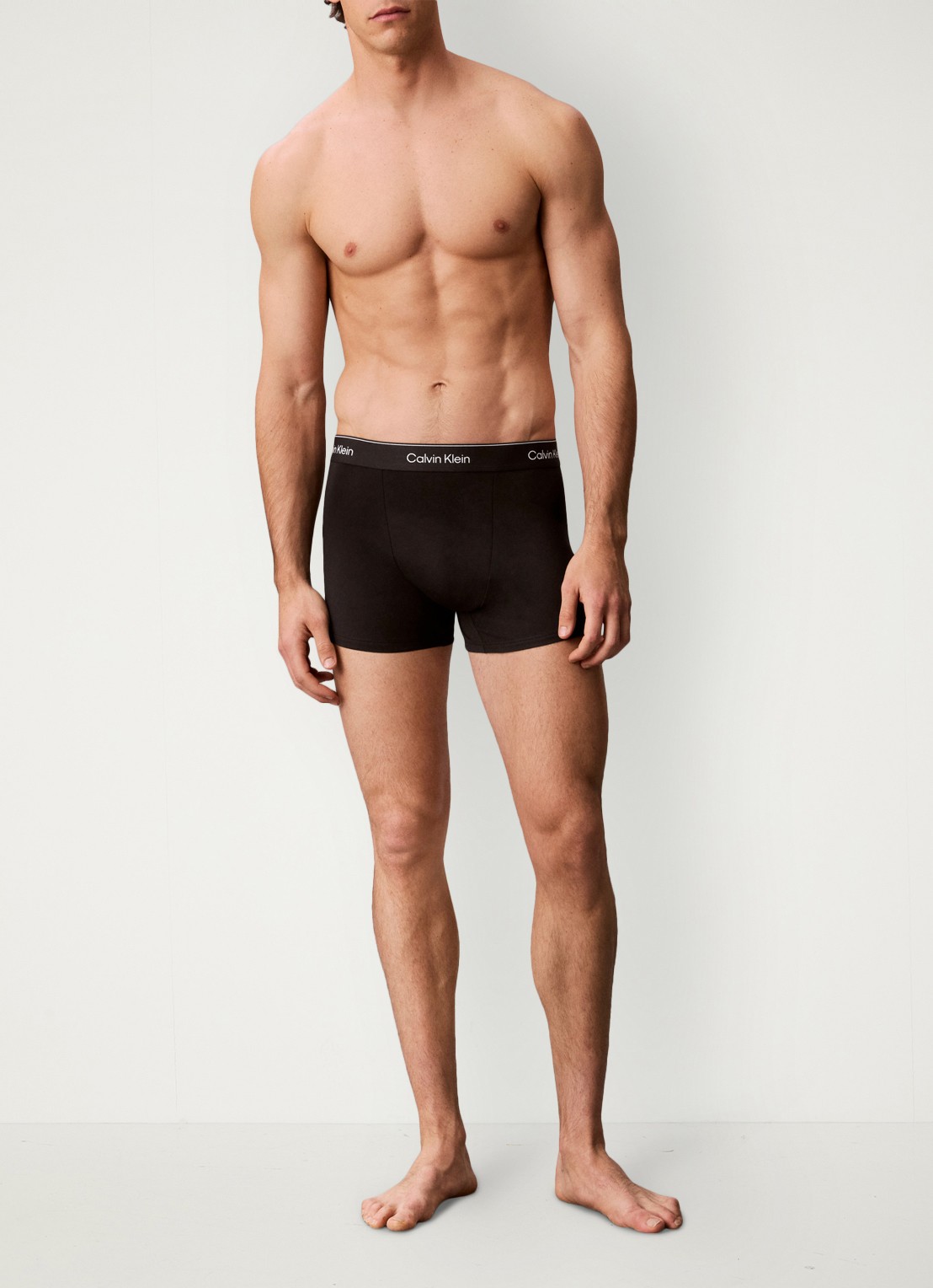 Calvin Klein Boxershorts met logoband in 3-pack - voorkant 3 paars