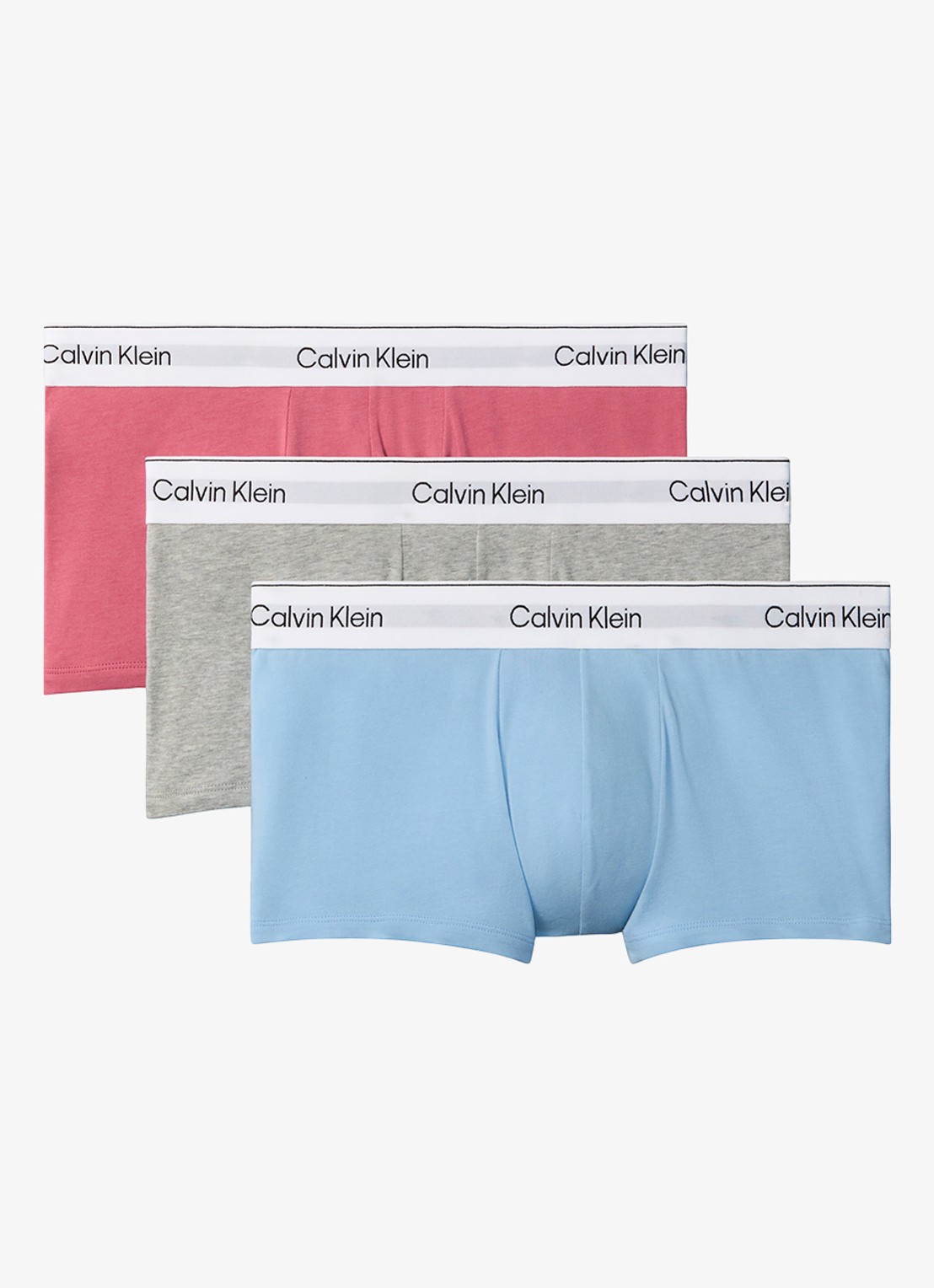 Calvin Klein Boxershorts met logoband in 3-pack - voorkant 4 multicolor