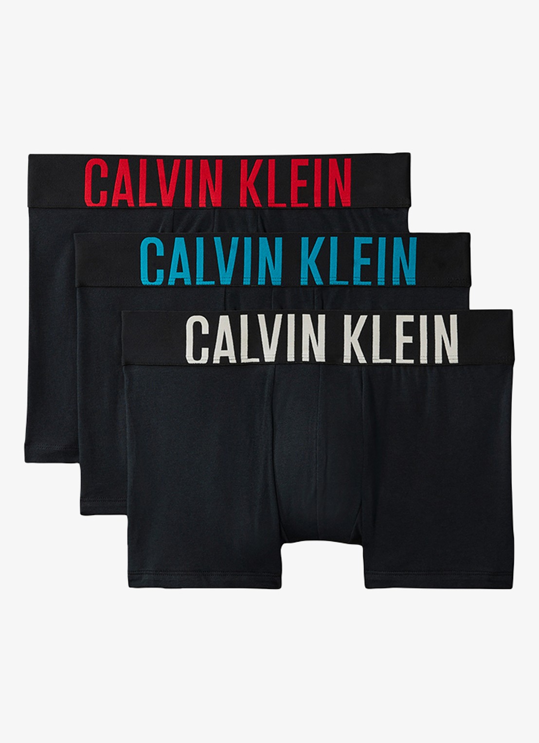 Calvin Klein Boxershorts met logoband in 3-pack - voorkant 2 zwart