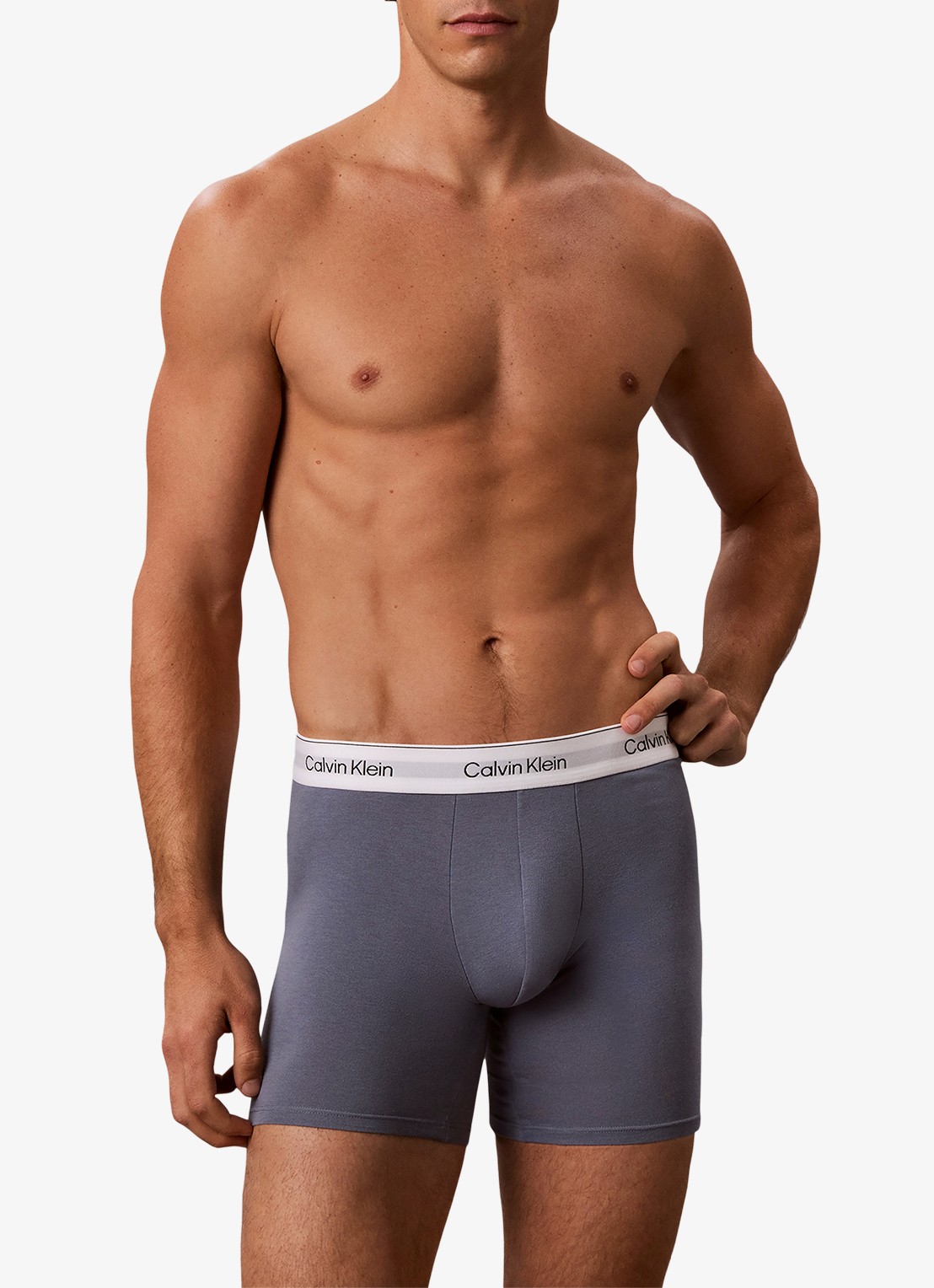 Calvin Klein Boxershorts met logoband in 3-pack - detail 4 beige