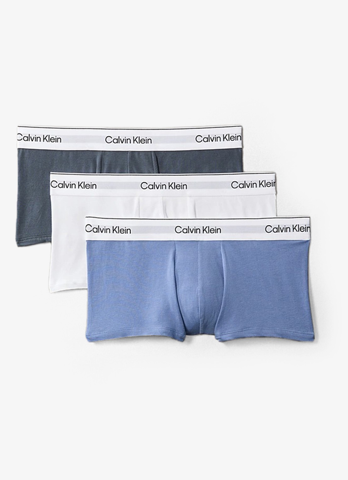 Calvin Klein Boxershorts met logoband in 3-pack - voorkant wit