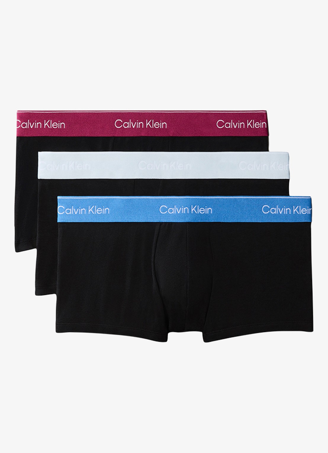 Calvin Klein Boxershorts met logoband in 3-pack - voorkant 5 blauw