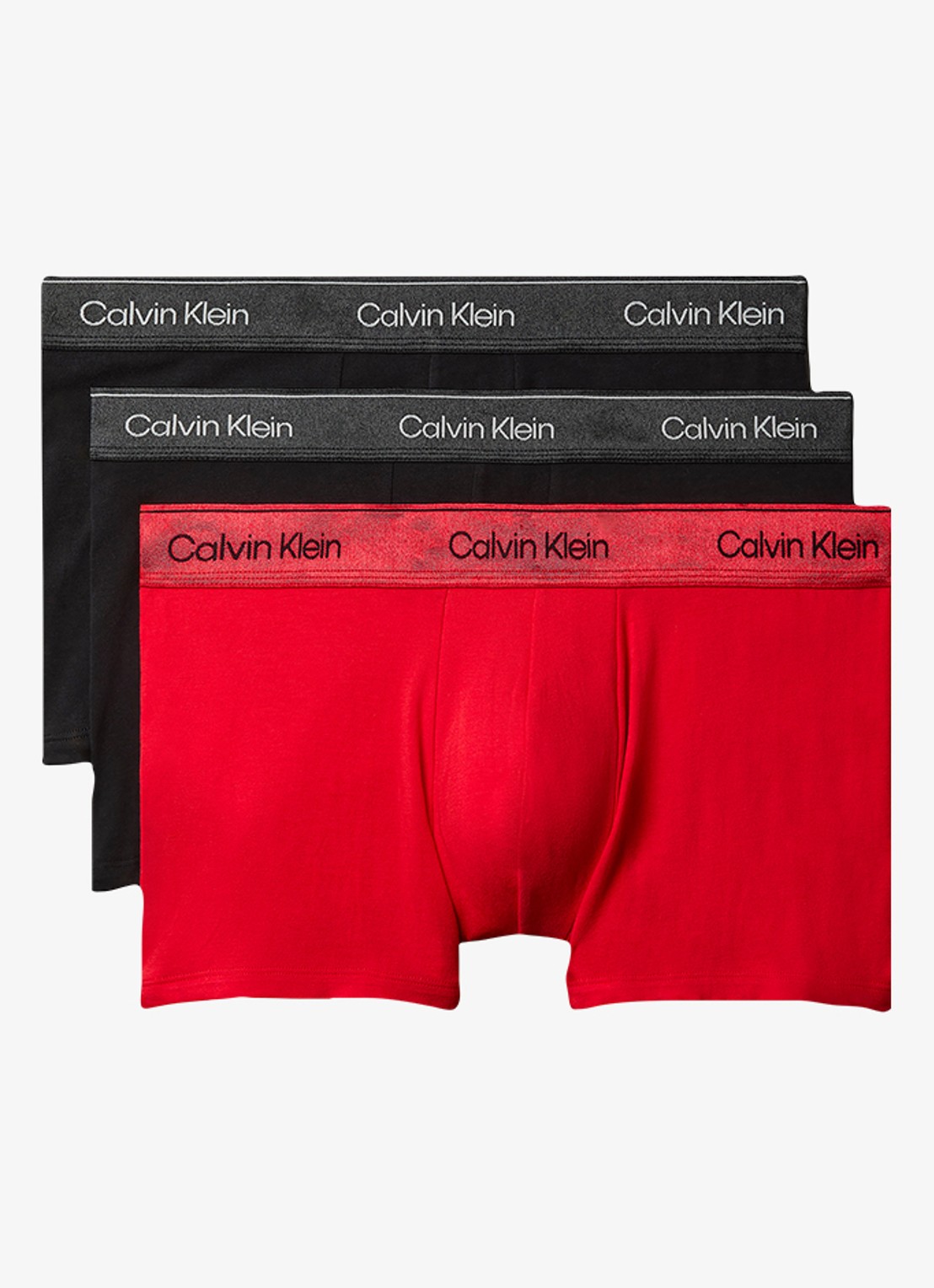 Calvin Klein Boxershorts met logoband in 3-pack - voorkant 6 rood