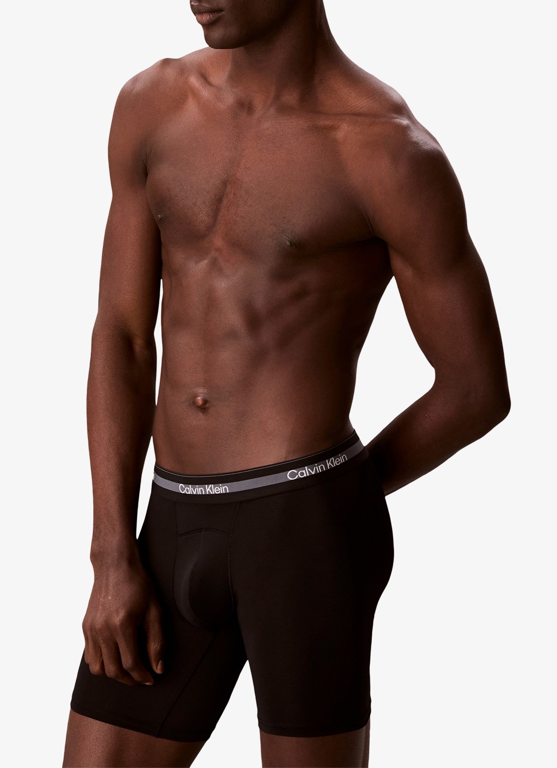 Calvin Klein Boxershorts met logoband in 3-pack - detail zwart