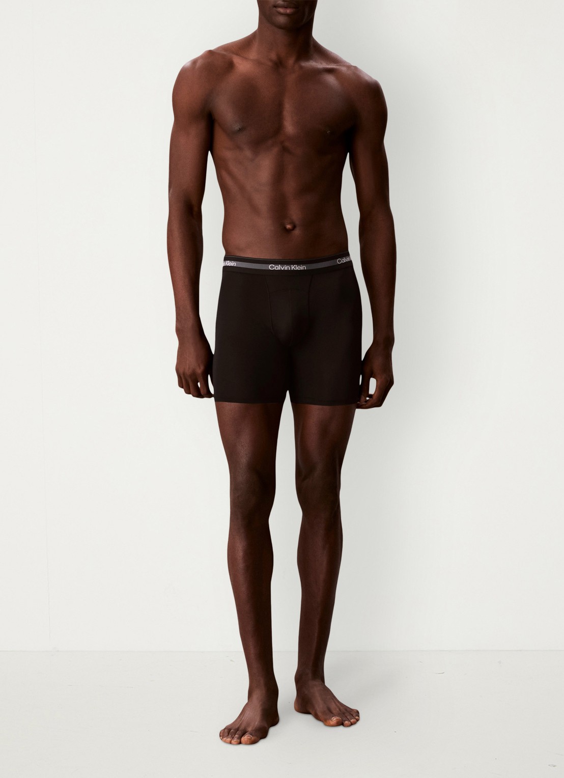 Calvin Klein Boxershorts met logoband in 3-pack - voorkant 5 zwart