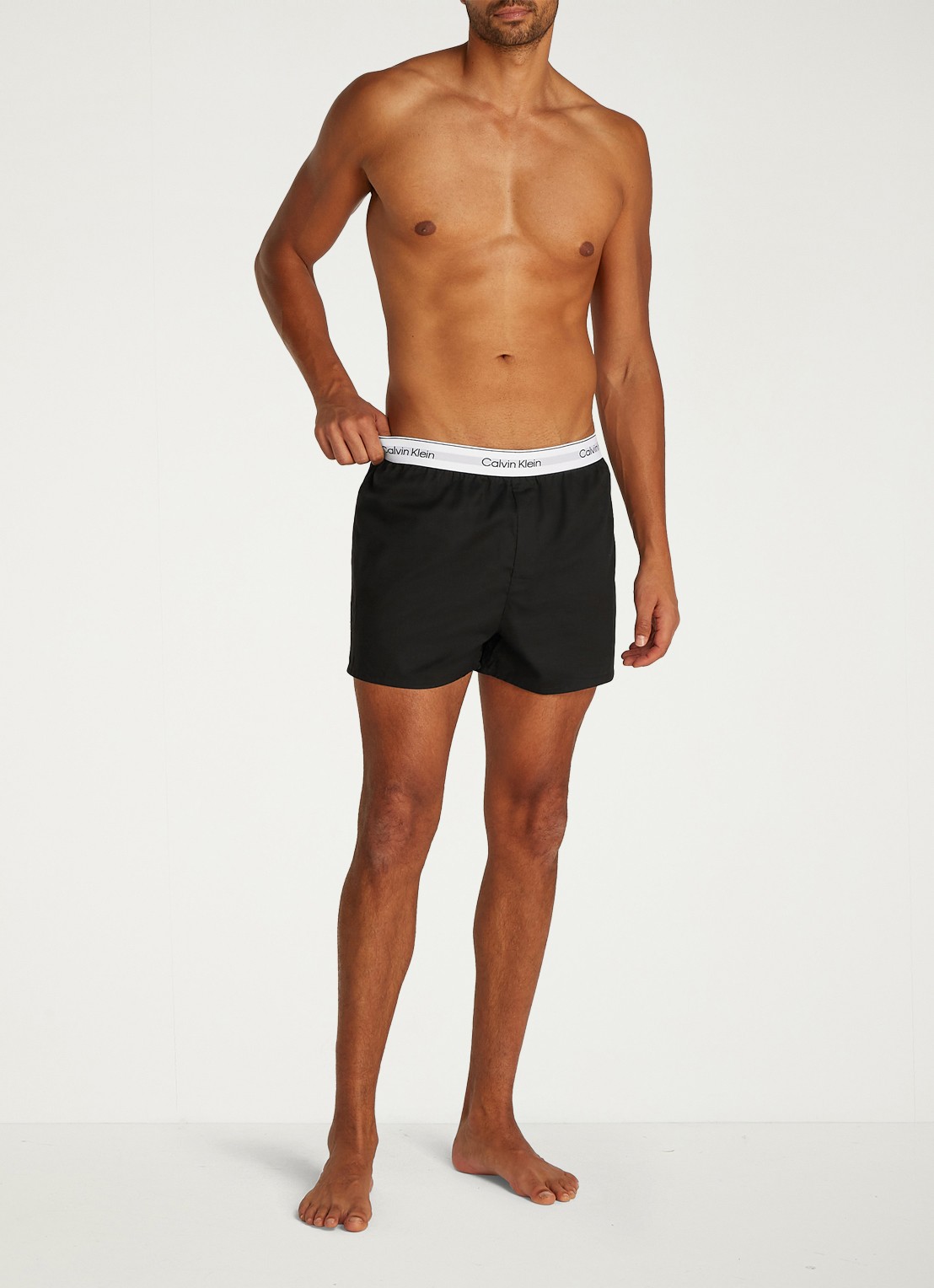 Calvin Klein Boxershorts met logoband in 3-pack - voorkant 3 zwart
