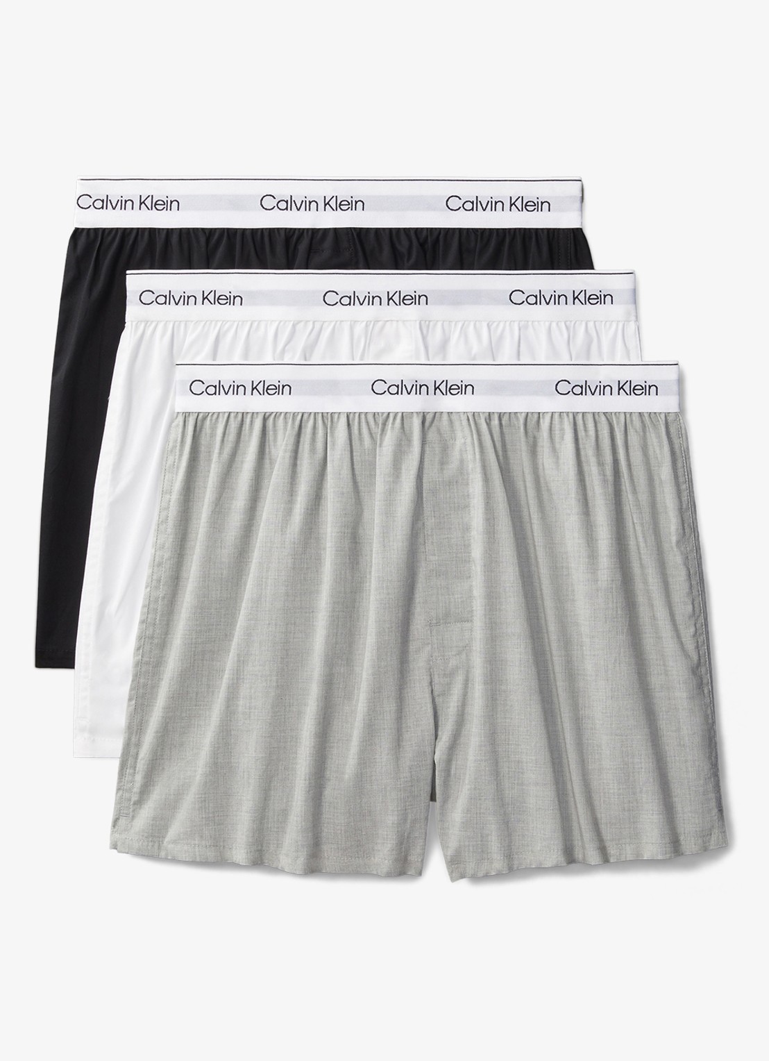 Calvin Klein Boxershorts met logoband in 3-pack - voorkant 2 wit
