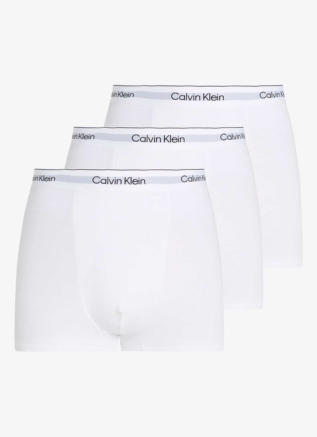Calvin Klein Boxershorts met logoband in 3-pack - voorkant 4 wit
