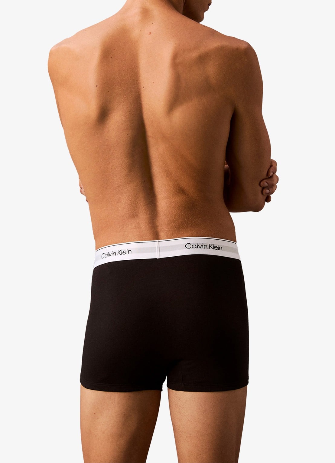 Calvin Klein Boxershorts met logoband in 3-pack - achterkant zwart