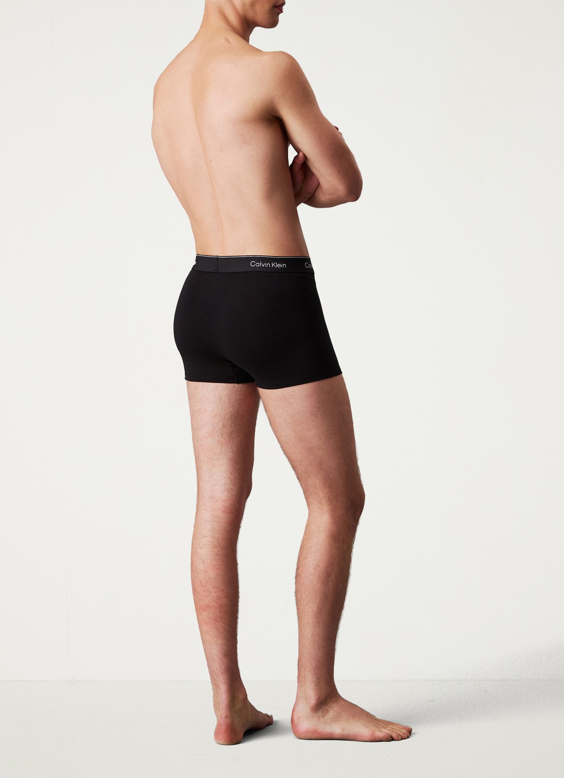 Calvin Klein Boxershorts met logoband in 3-pack - detail diepzwart