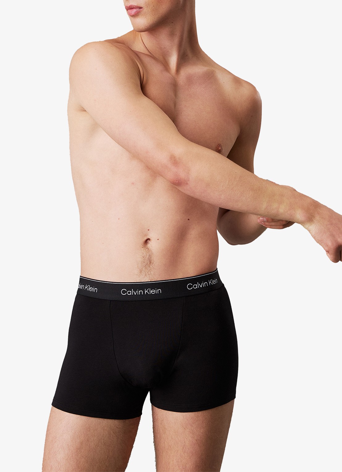 Calvin Klein Boxershorts met logoband in 3-pack - voorkant 5 diepzwart