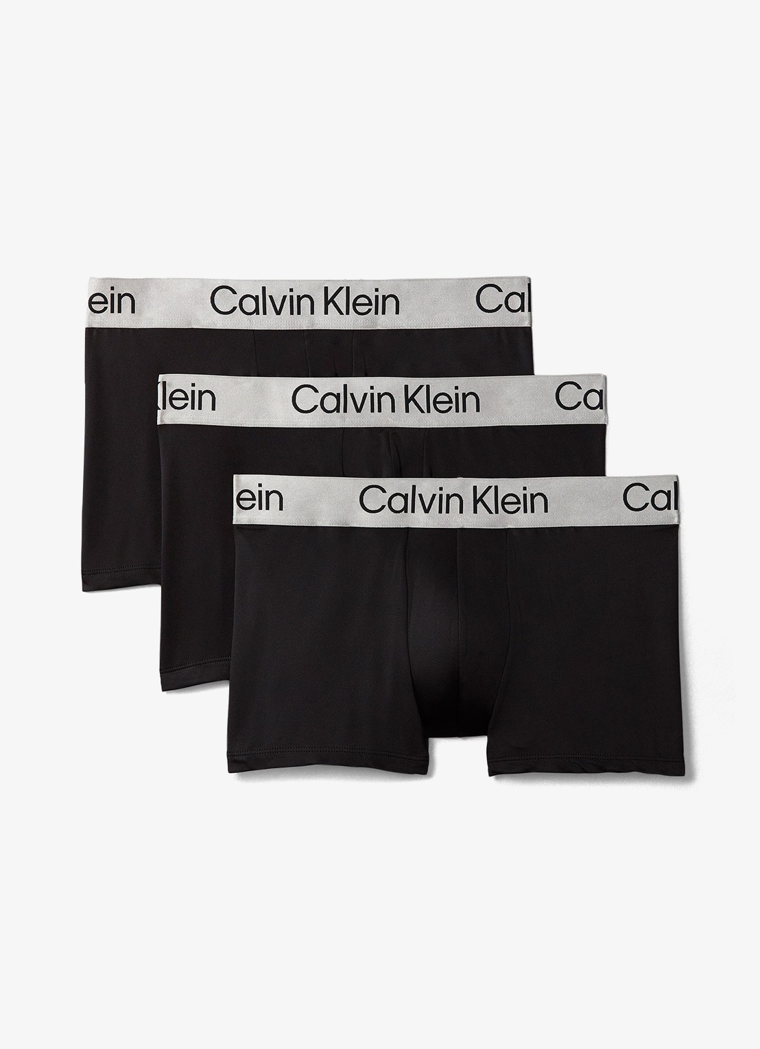 Calvin Klein Boxershorts met logoband in 3-pack - voorkant 2 zwart